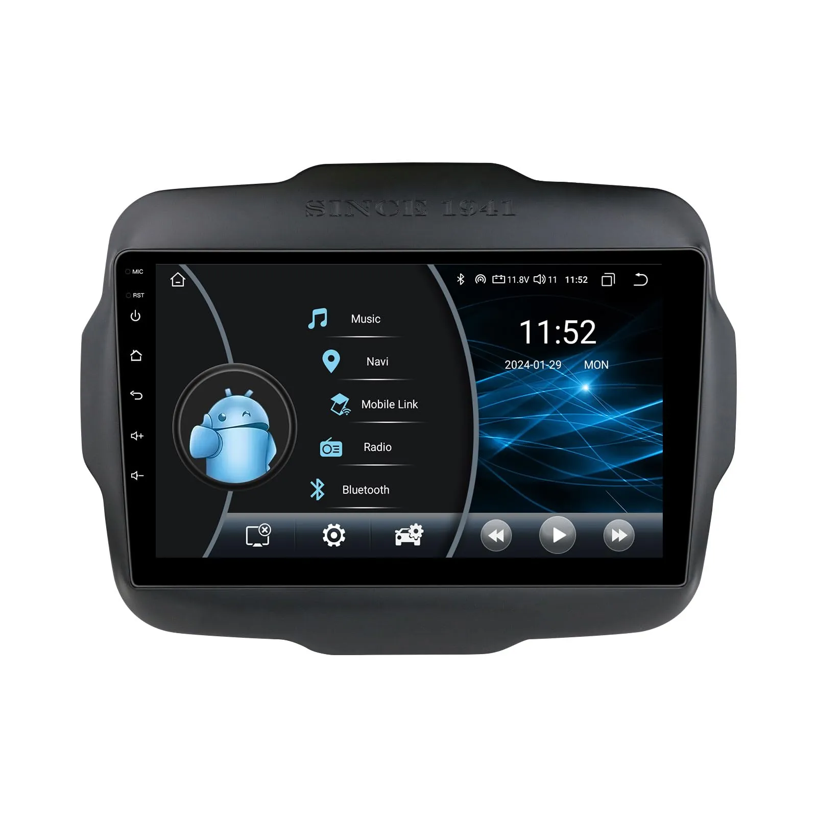 Autoradio Android 13 per Jeep Renegade (2016-2022) - 9 pollici, 4GB+64GB, CarPlay/Android Auto Wireless