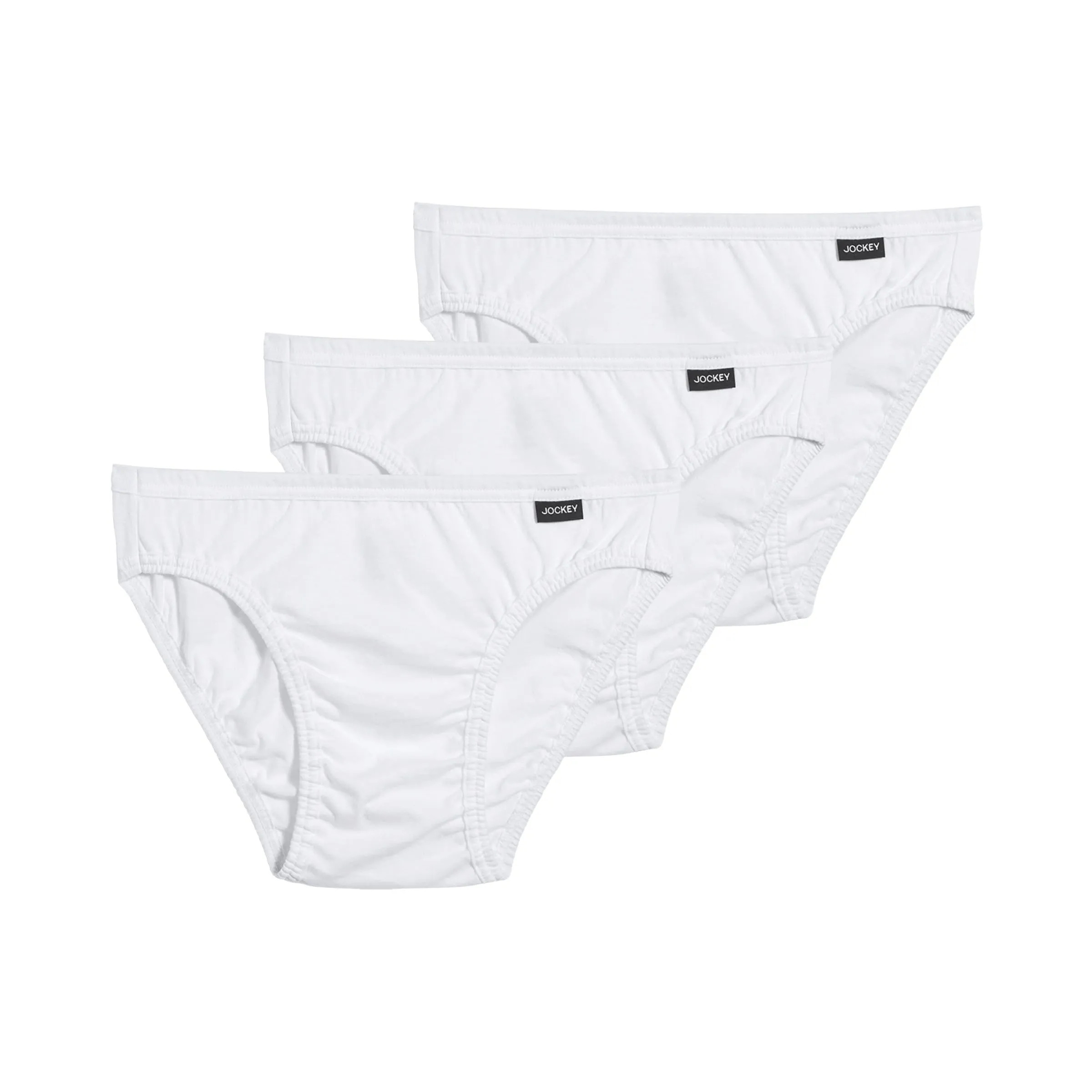 Jockey Elance Bikini Uomo - Confezione da 3, Bianco, L