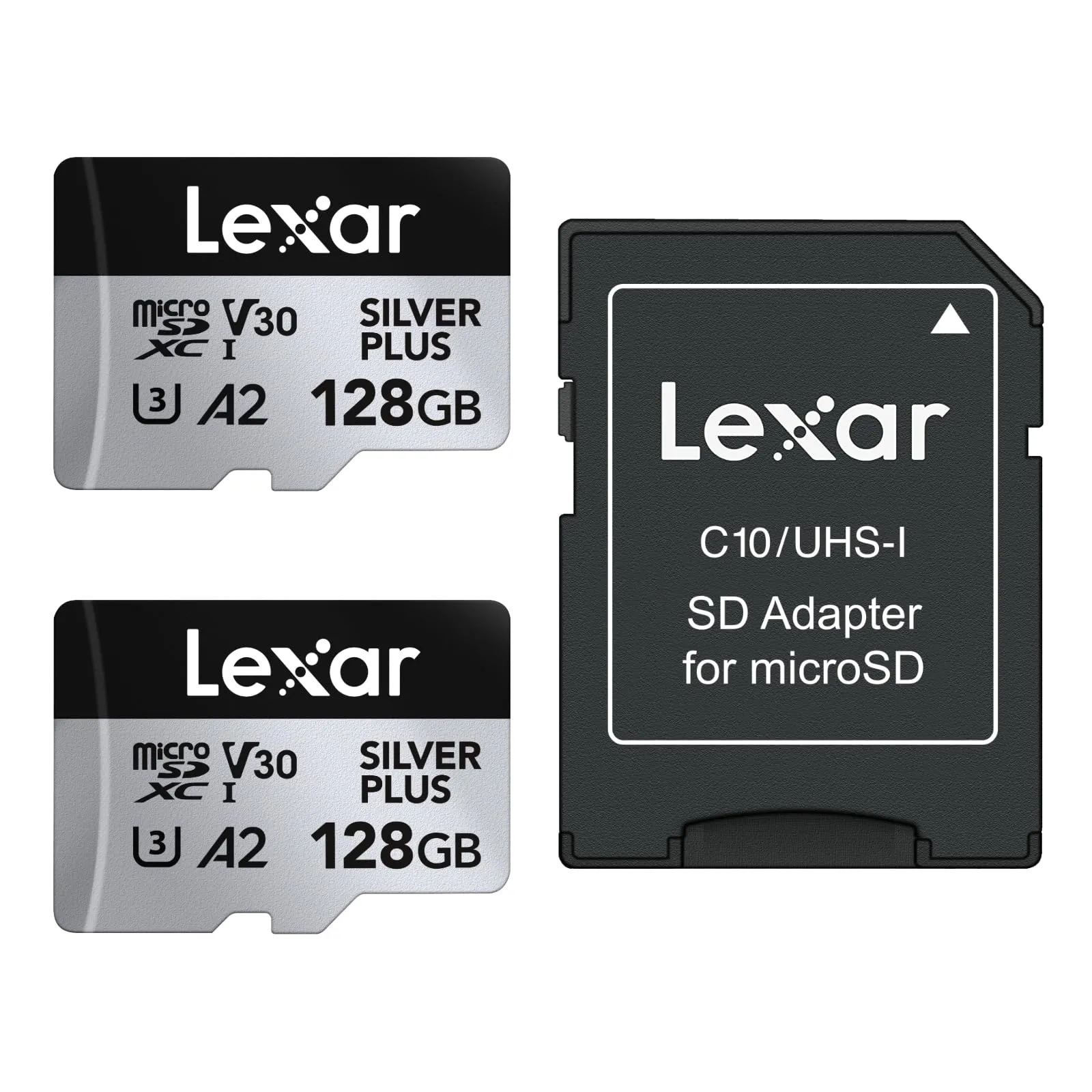 Lexar Silver Plus 128GB Scheda Micro SD (2 Pack)