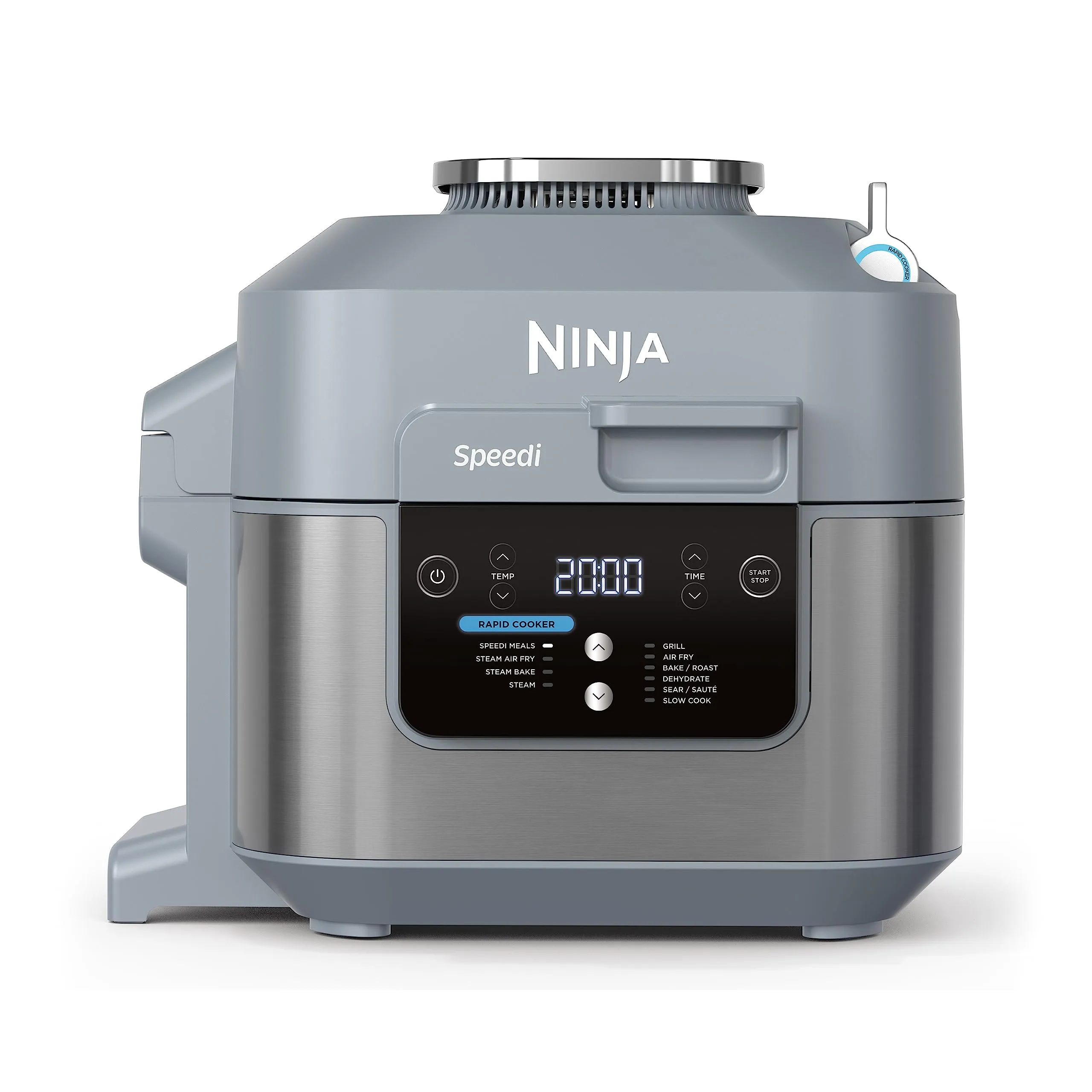 Ninja Speedi Pentola Elettrica Rapida 10 in 1, Friggitrice ad Aria, 5,7 l, Grigio, ON400EU