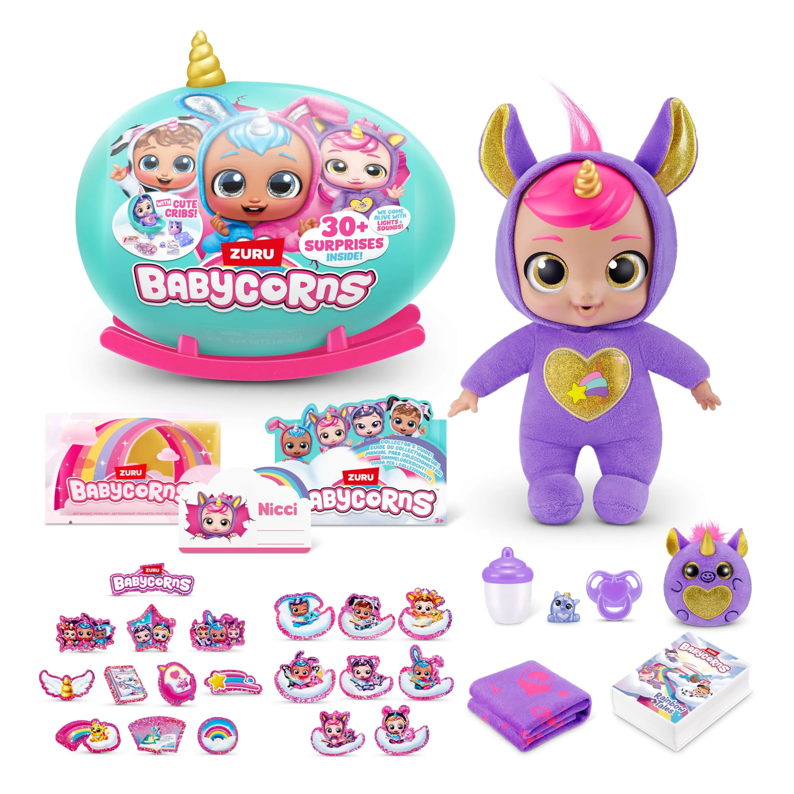 Babycorn Nicci Bambolina Interattiva ZURU Serie 1 Large