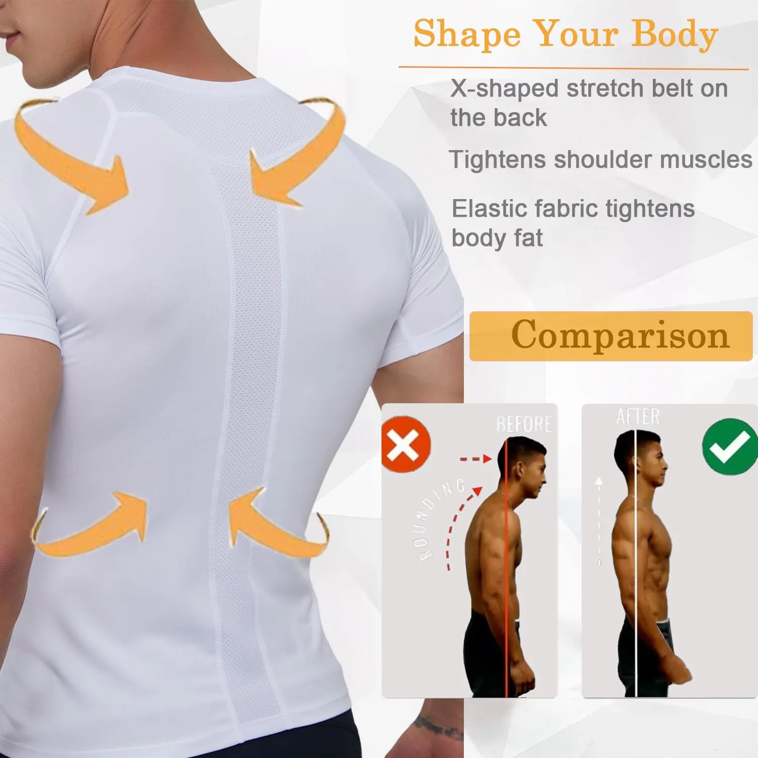 Maglia Compressione Uomo Manica Corta - Traspirante E Asciugatura Rapida - T-Shirt Sportiva Per Palestra, Running E Fitness