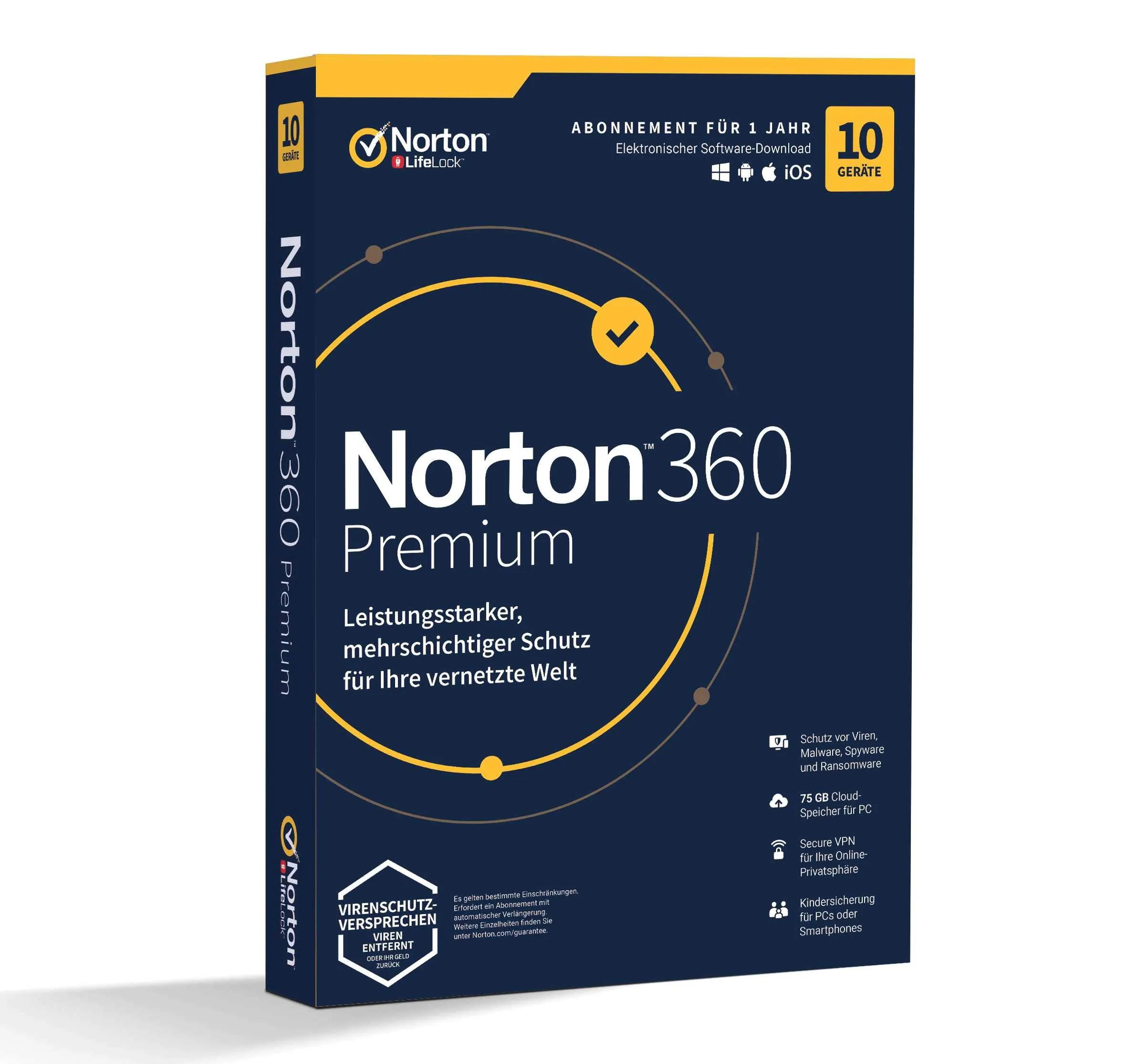360 Premium - 75 GB Cloud-Speicher - 10 dispositivi, 1 anno