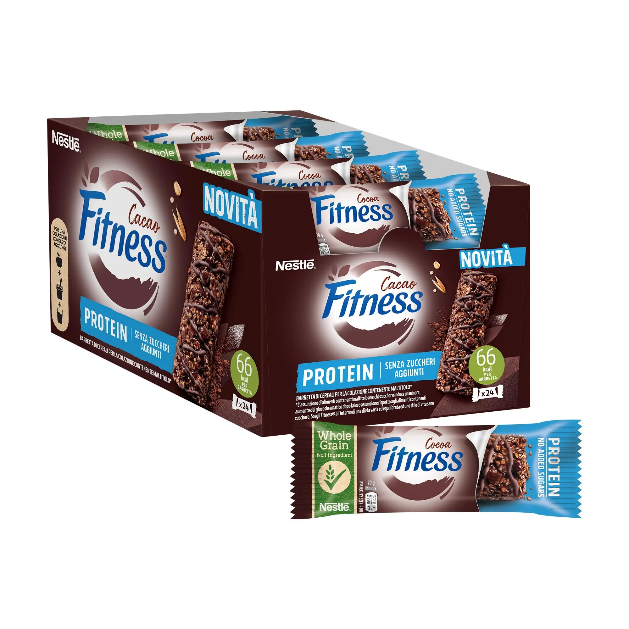 FITNESS Protein Cacao Barrette di Cereali Integrali