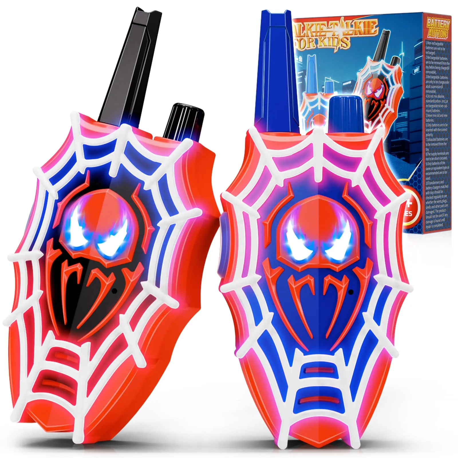 Walkie Talkie Bambini Ragnatela con Luci e Suoni