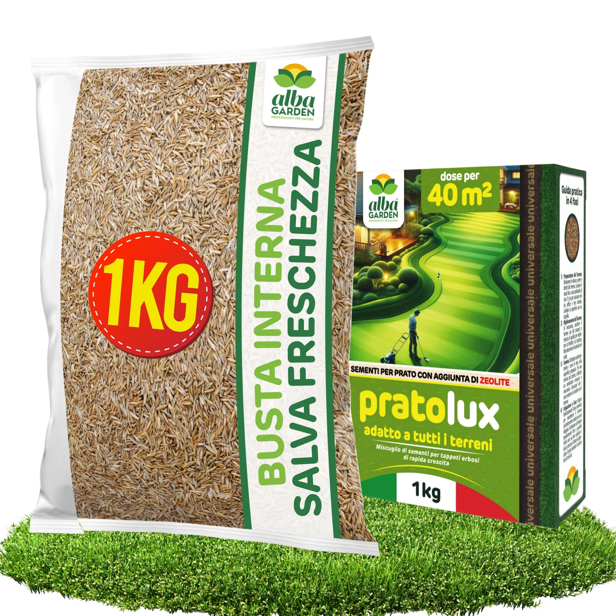 Albagarden - Semi Prato Universale Resistente - 40m²