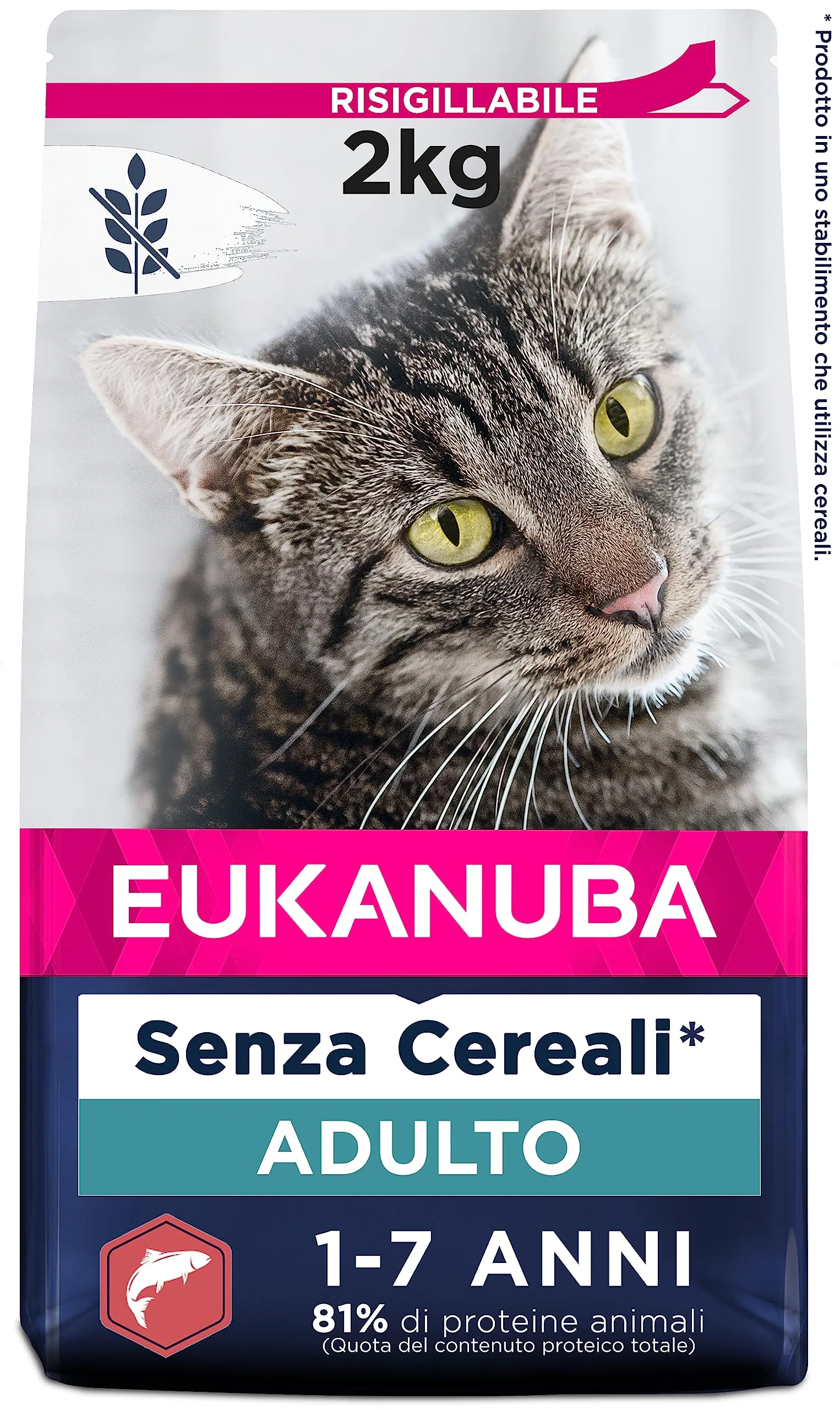 EUKANUBA Grain Free Salmone per Gatti Adulti - 2kg