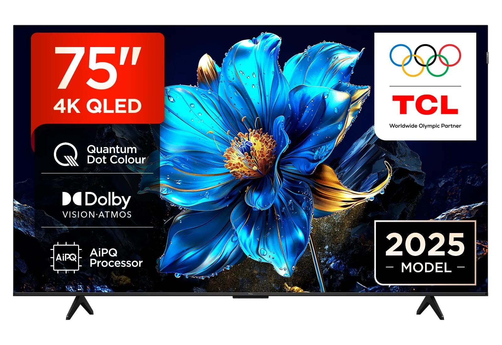 TCL 75P7K - Smart TV QLED 4K HDR da 75 pollici con Google TV