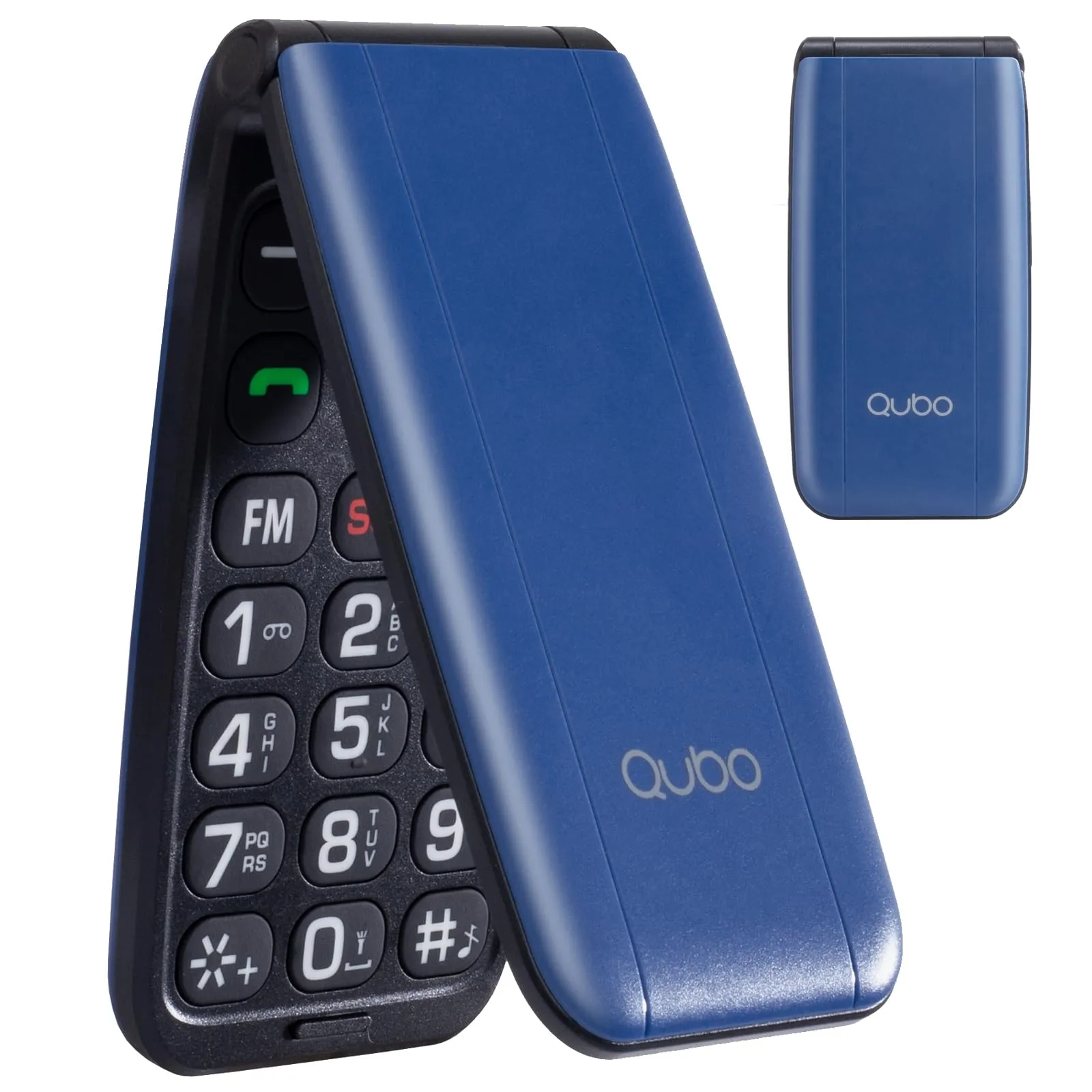 Qubo Flip Telefono per anziani GSM Rosso
