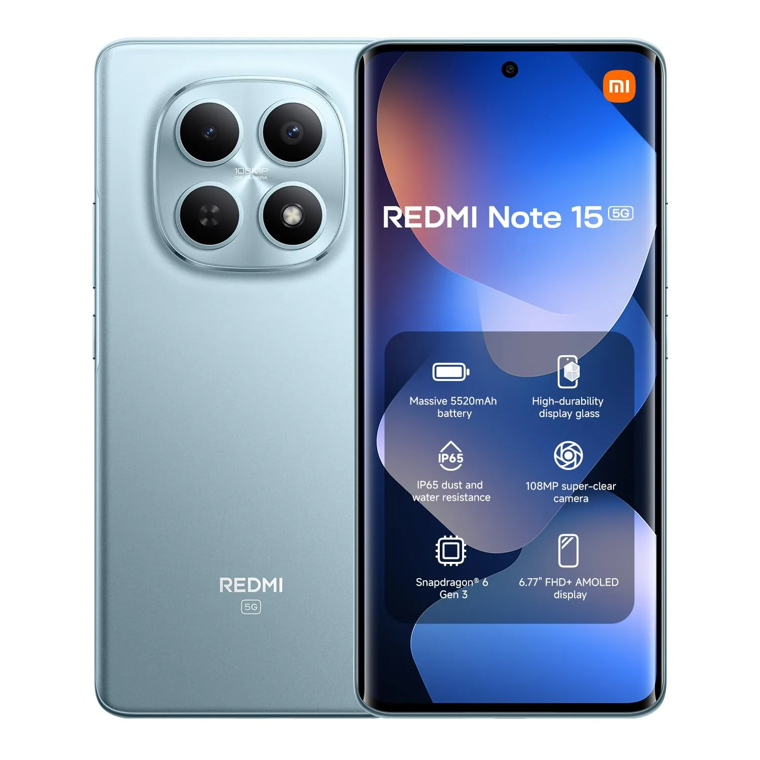 Xiaomi Redmi Note 13 5G 8+256GB Glacier Blue (Senza Alimentatore)