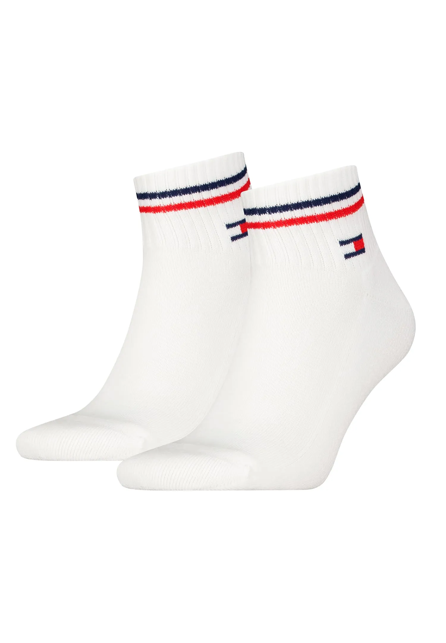 Tommy Hilfiger Quarter, Calzini Unisex - Adulto, Bianco, 43-46