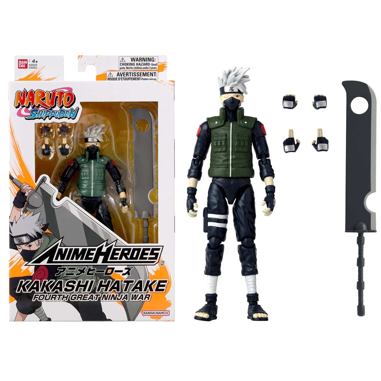 Action Figure Kakashi Hatake (Quarta Grande Guerra Ninja) - Naruto Shippuden - Anime Heroes