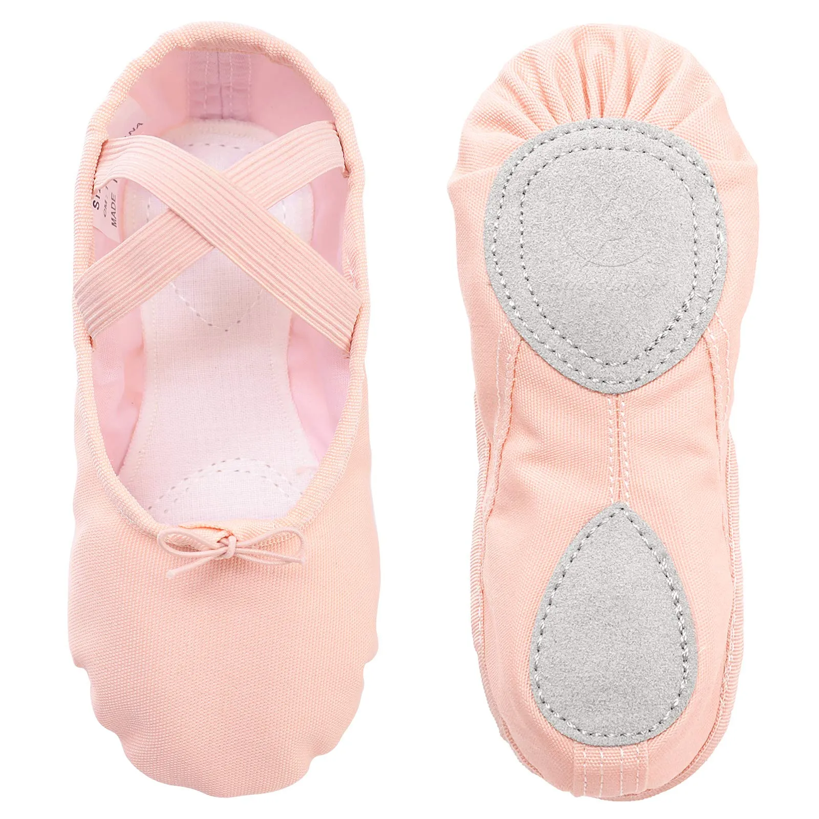 Scarpe Danza Classica in Tela Rosa