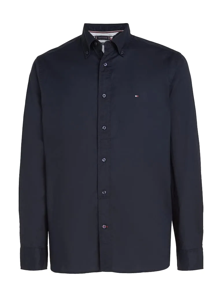 Tommy Hilfiger Camicia Uomo Core Flex Maniche Lunghe, Blu (Desert Sky)