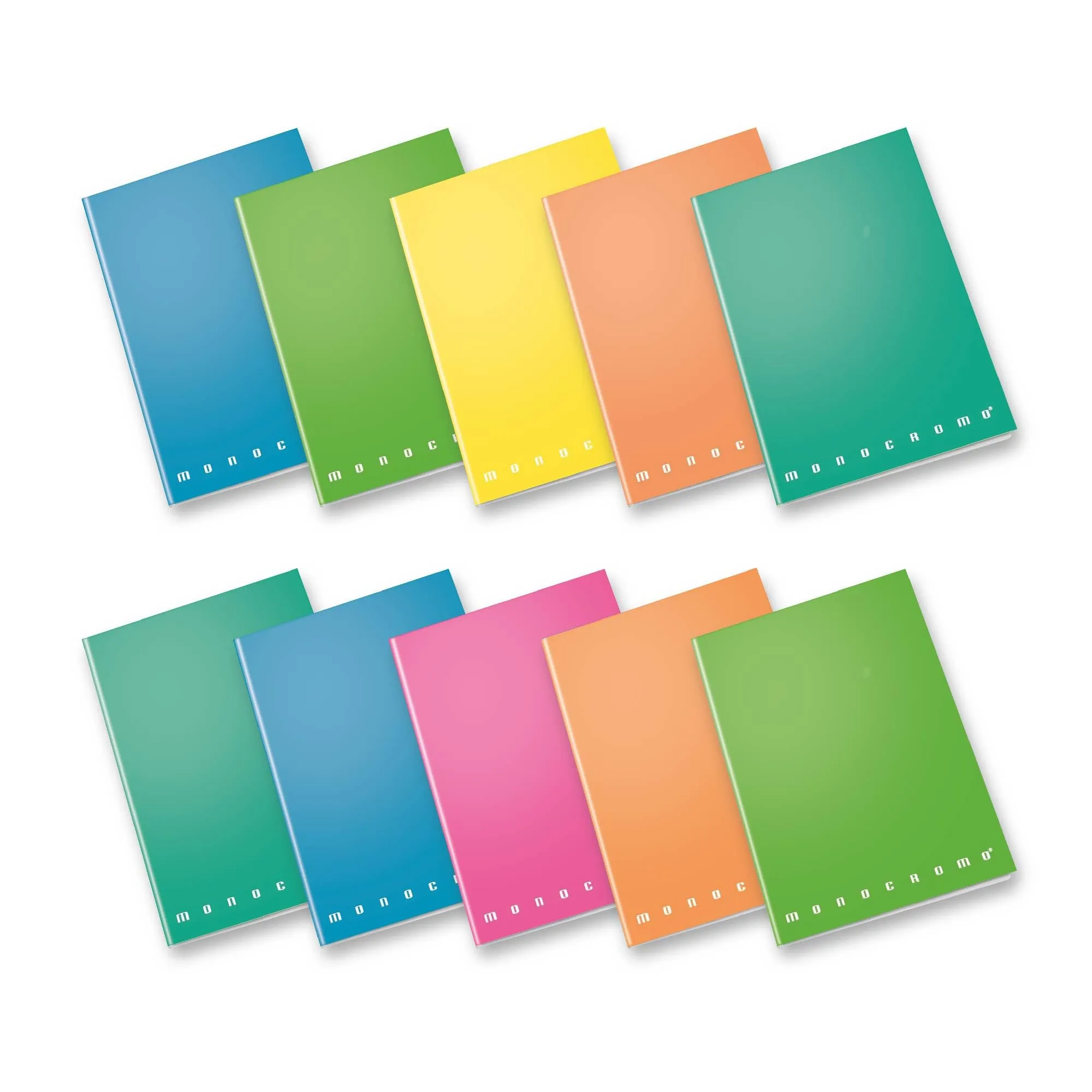Pigna Maxi Quaderno Monocromo FLUO A4 - 10 Pezzi