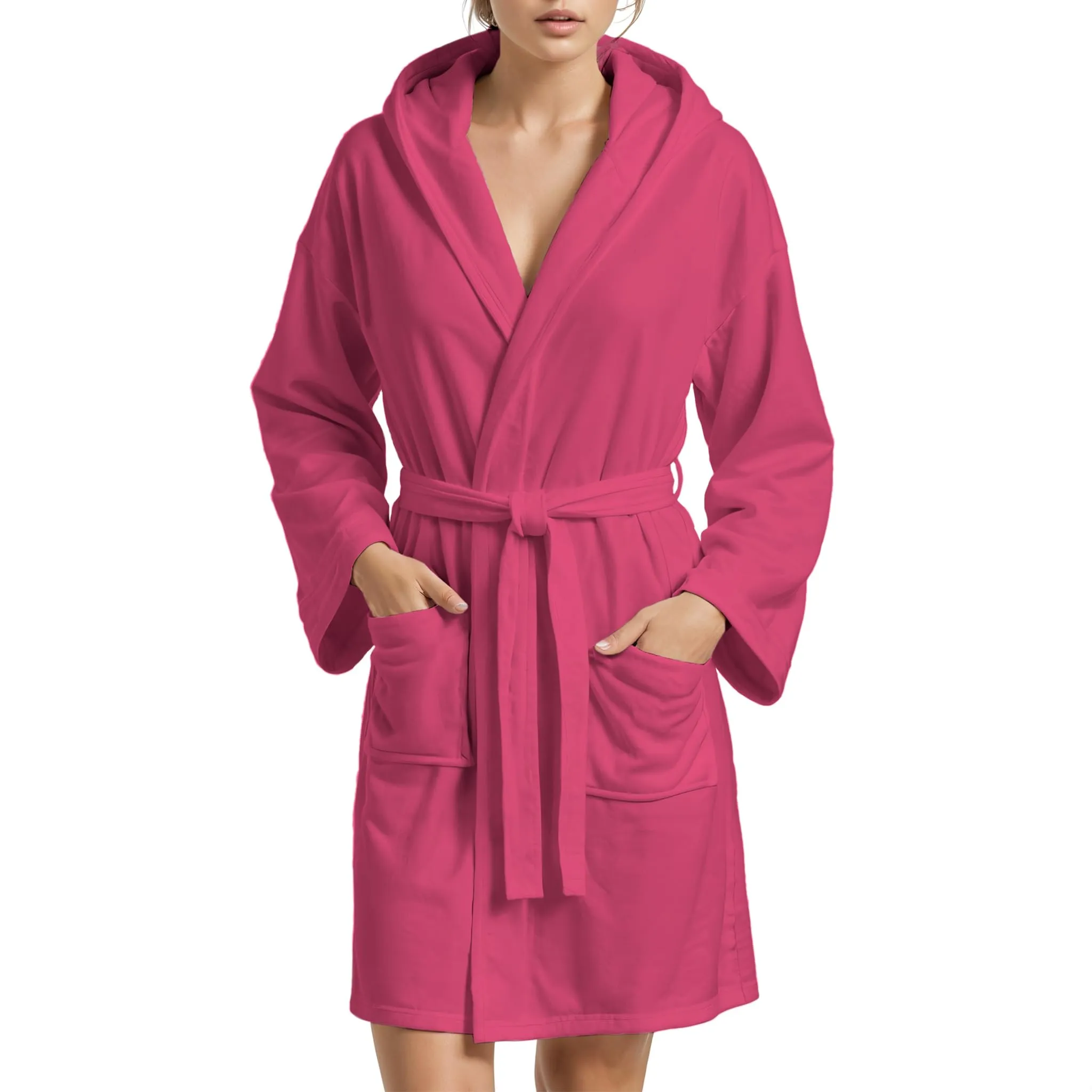 Accappatoio in Microfibra Unisex PETTI con Cappuccio, Cintura e Tasche