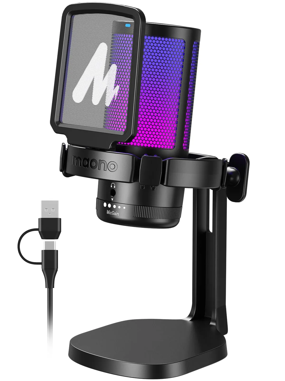 MAONO Microfono Gaming RGB USB
