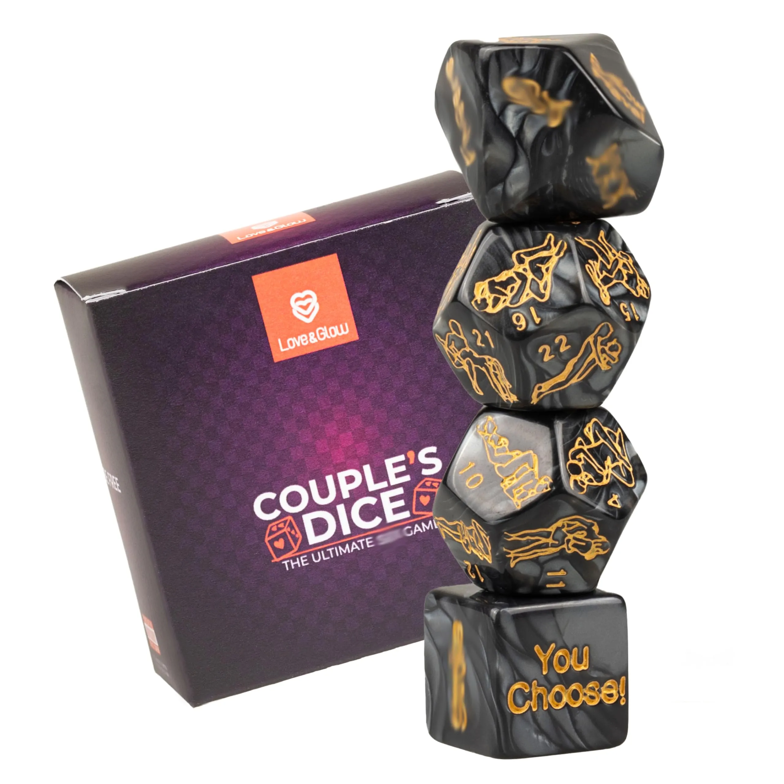 Set di 4 Dadi Gioco di Coppia - Per una Notte Piccante