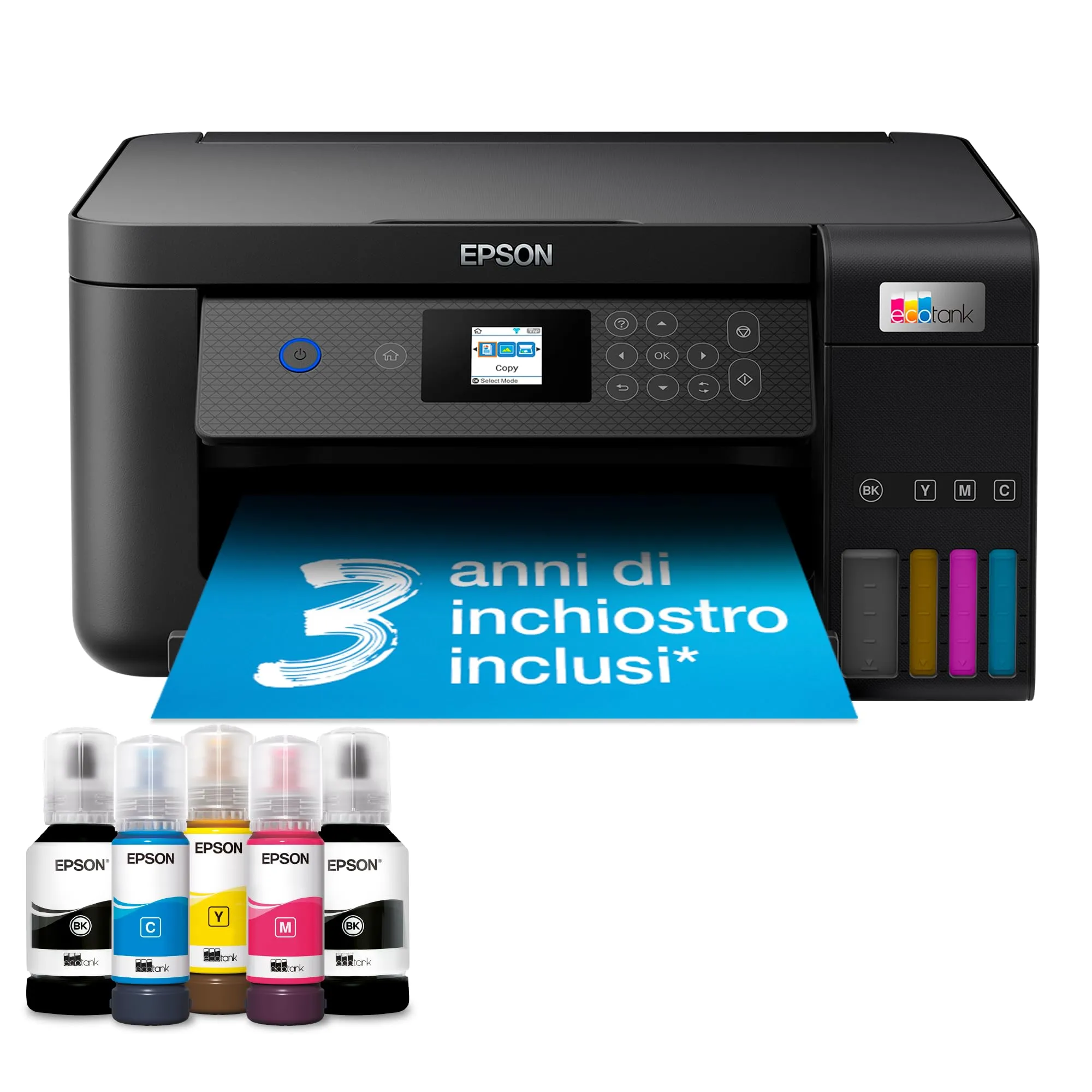 Epson EcoTank ET-2851: Stampante Multifunzione A4 a Serbatoi Ricaricabili