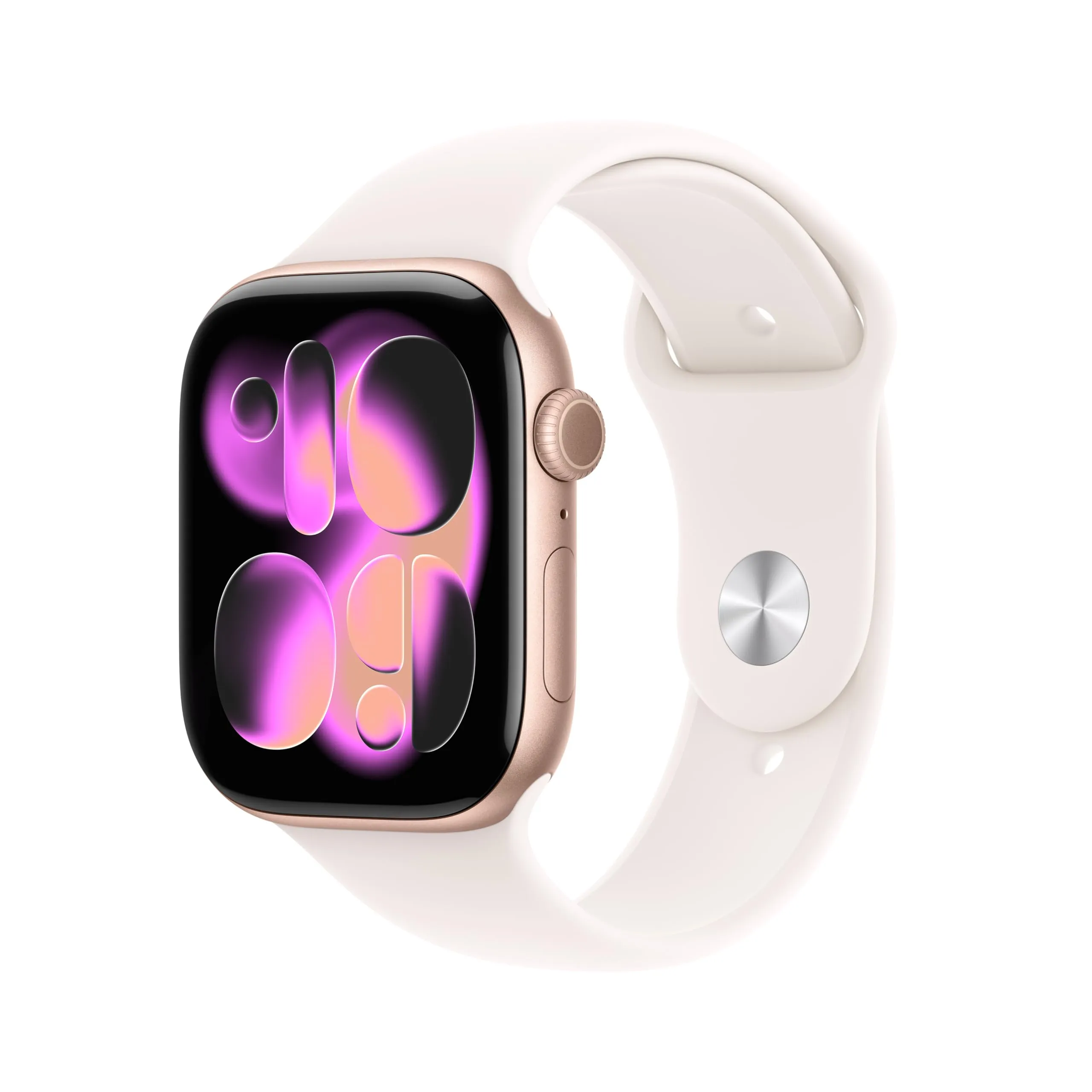 Apple Watch Series 11 GPS, 46mm, Alluminio Oro Rosa, Cinturino Rosa Fard