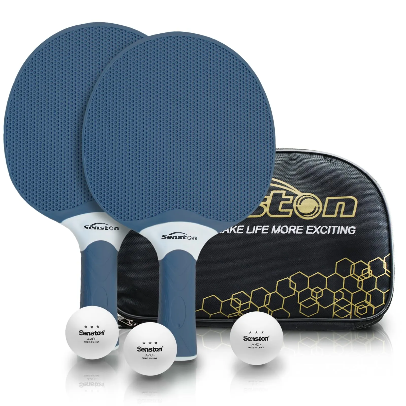 Senston Set di racchette da ping pong professionali con palline