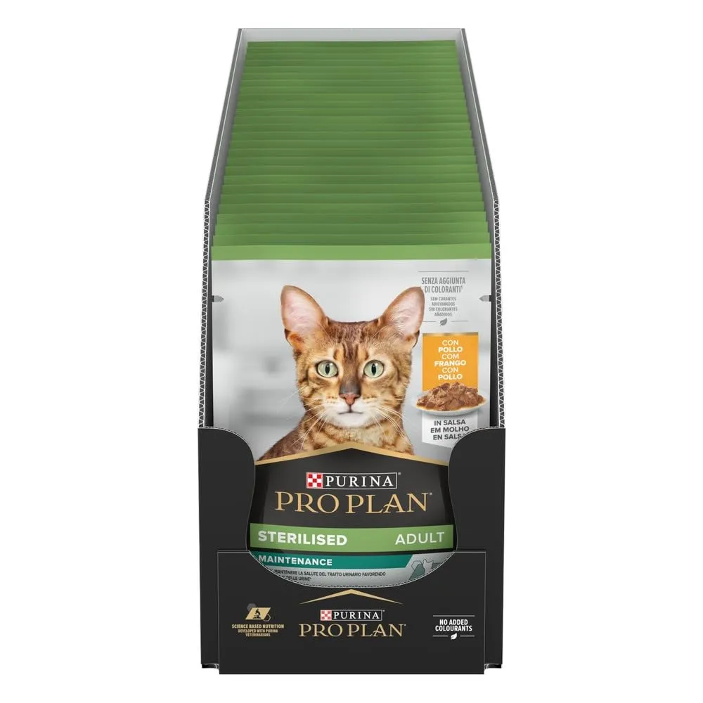 PURINA PRO PLAN Adult Sterilised Maintenance Pollo in Salsa - 26 x 85g