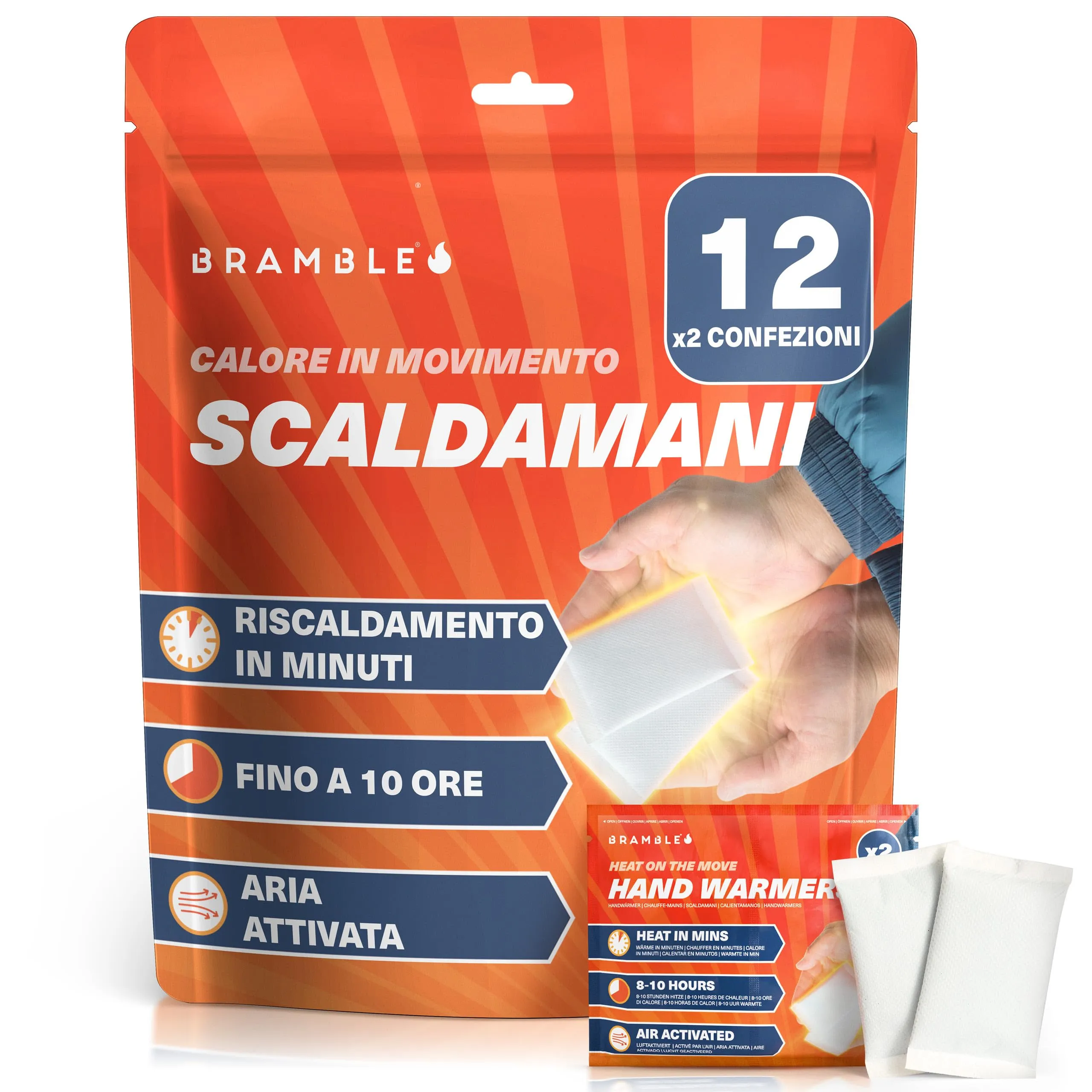 Bramble - Scaldamani Tascabili Monouso, 24 Pezzi