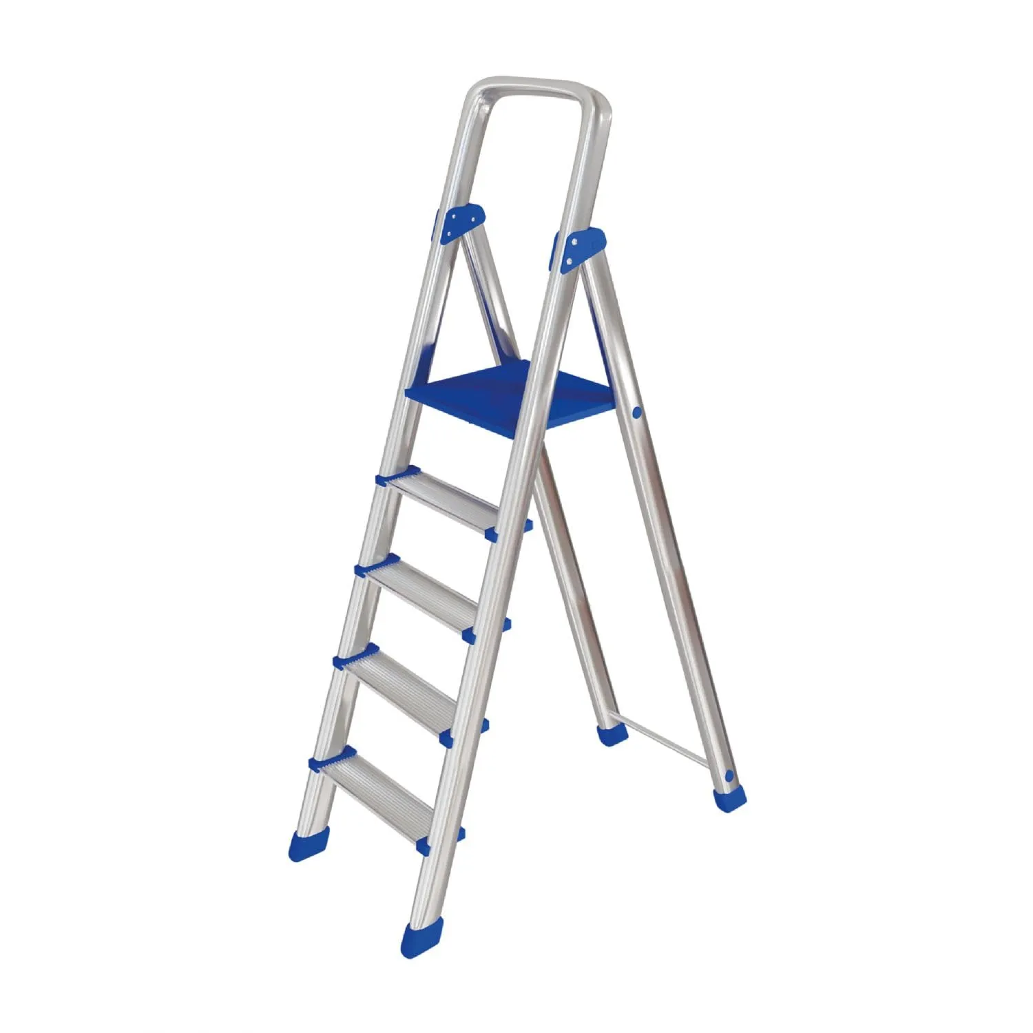 Scala Pieghevole in Alluminio Leonardo Fai Da Te 4+1 Gradini