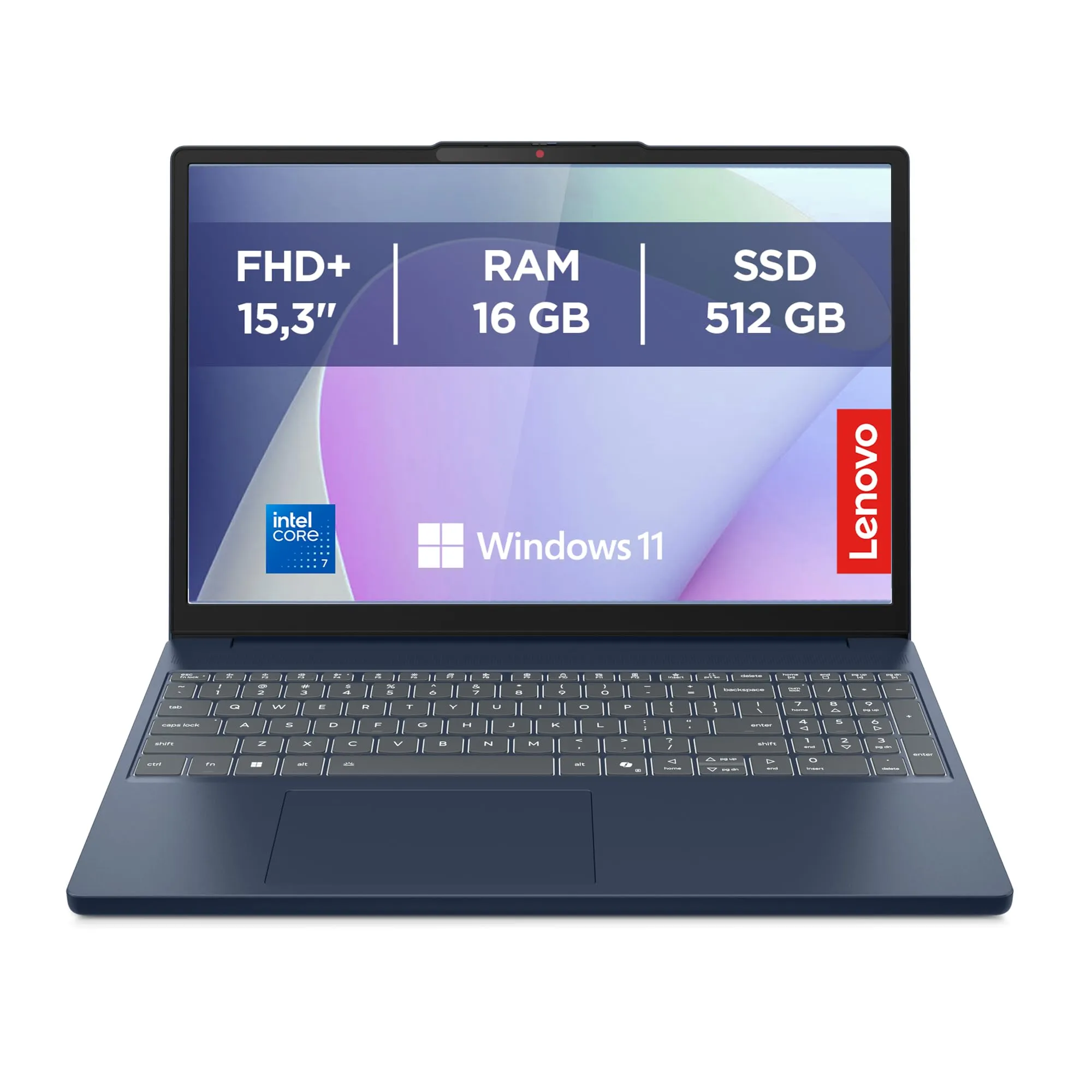 Lenovo IdeaPad Slim 3 - Notebook 15.3" Intel Core 7 240H, 16GB RAM, 512GB SSD, Windows 11 Home - Cosmic Blue