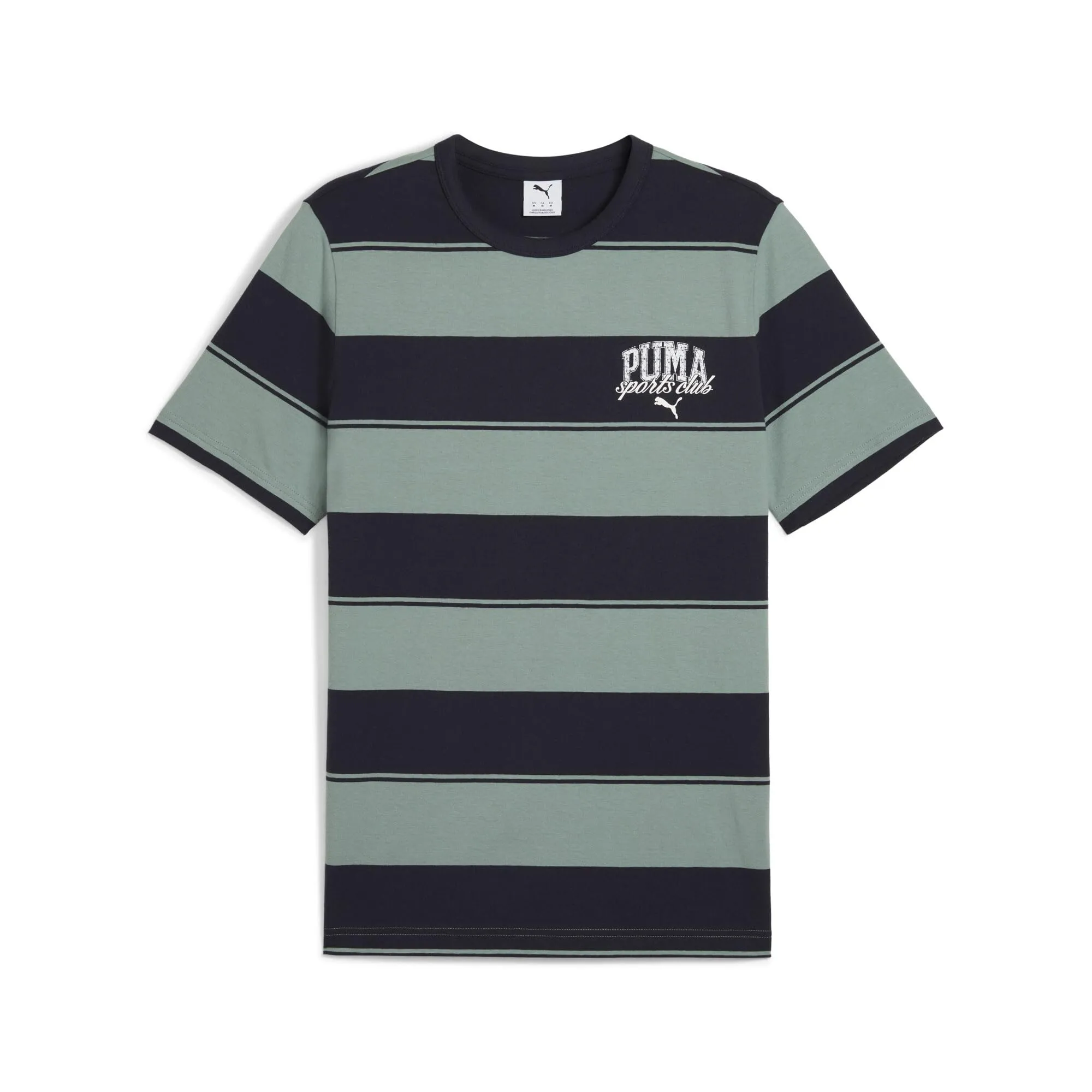PUMA Class Stripe AOP Tee Green Moon