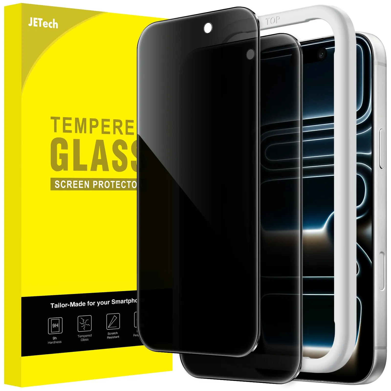 JETech Privacy Pellicola Protettiva per iPhone 17 Pro 6.3" - Pacco da 2