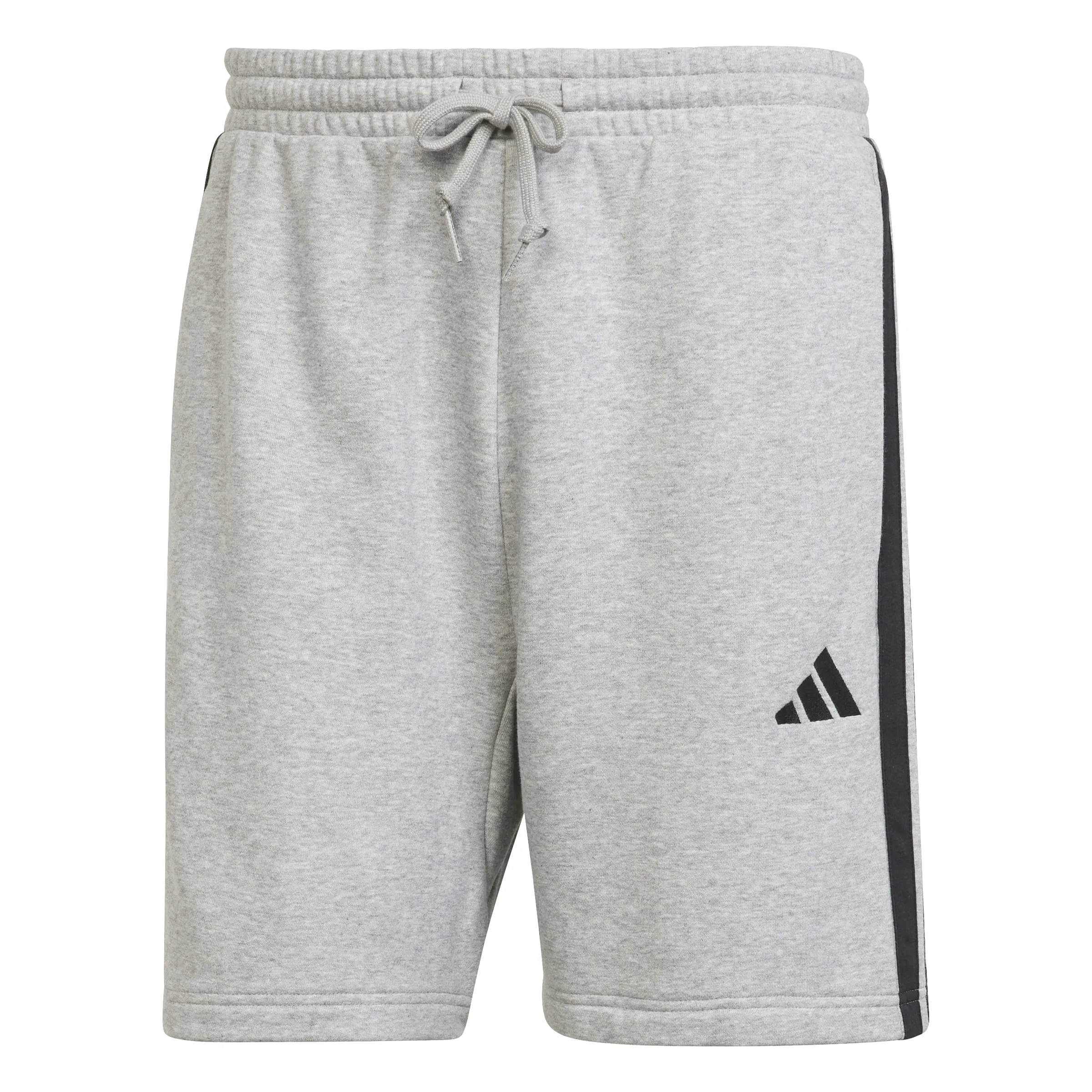 Adidas Uomo Essential Three Stripes French Terry Short Grigio Nero