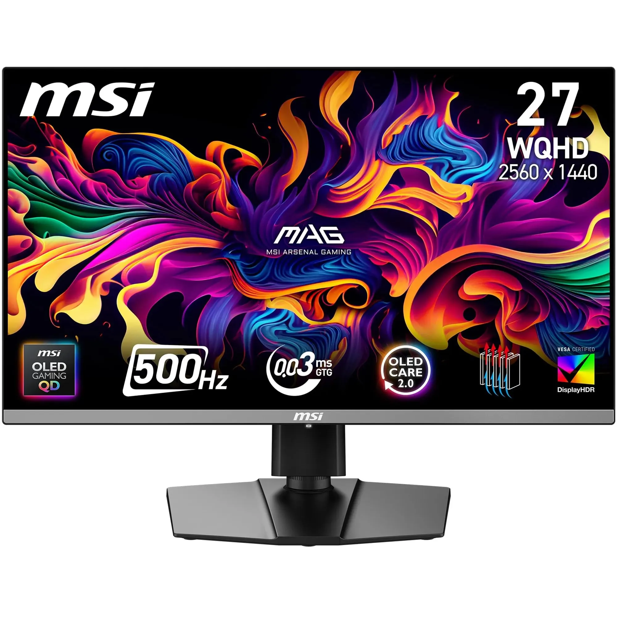 MSI MAG 272QP QD-OLED X50 Monitor Gaming 27" WQHD 500Hz