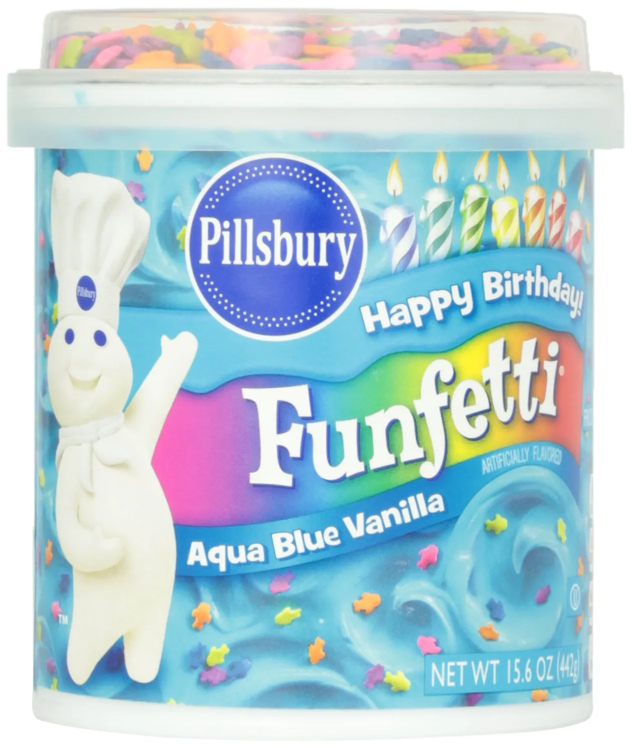 Pillsbury Funfetti Aqua Blu Vanilla Frosting