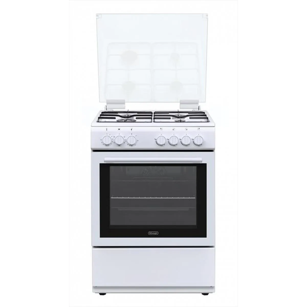 DL 664 EW - Cucina a gas con forno elettrico 4 fuochi 60x60 cm bianco