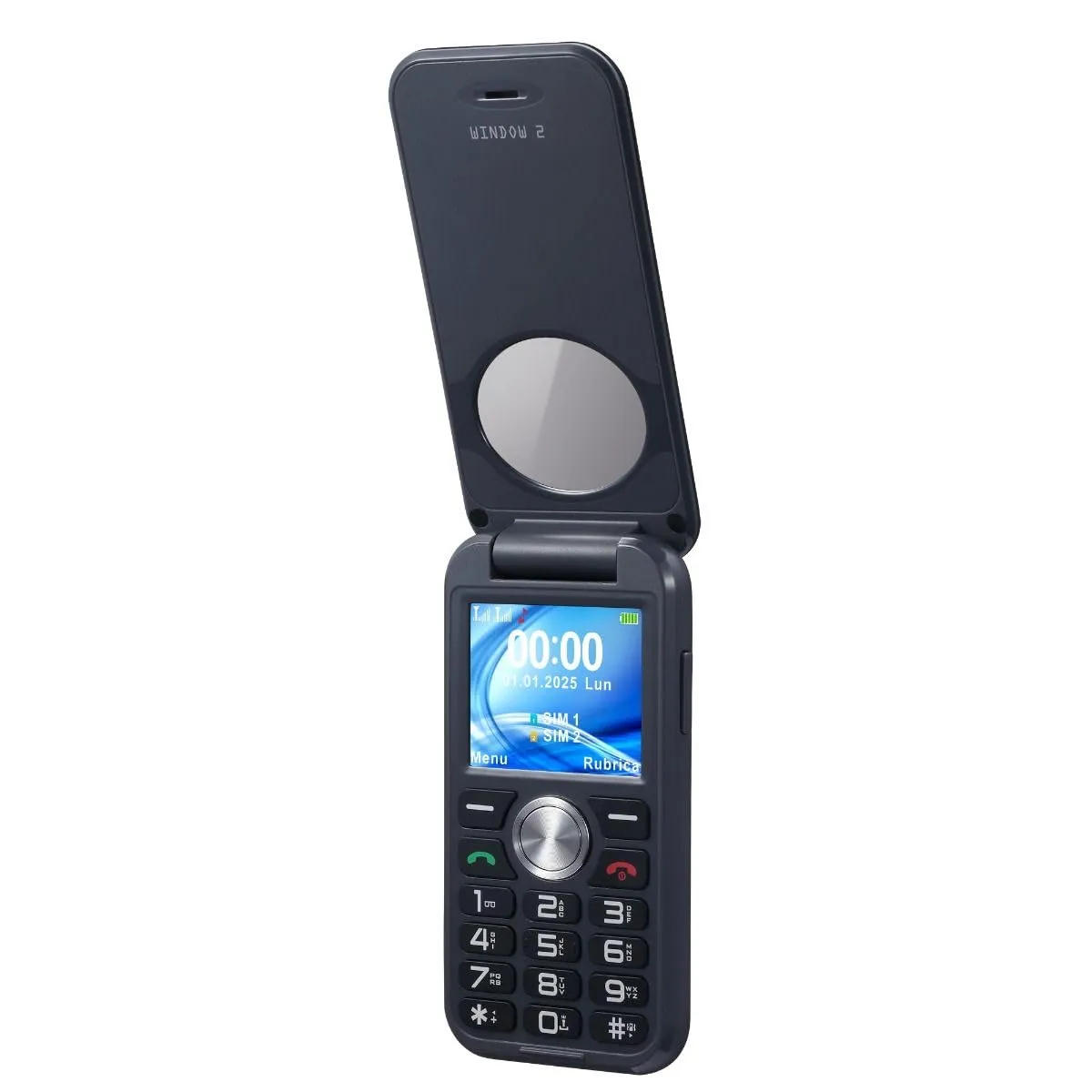 Brondi Window 2 Telefono Cellulare Flip Dual SIM con Torcia LED