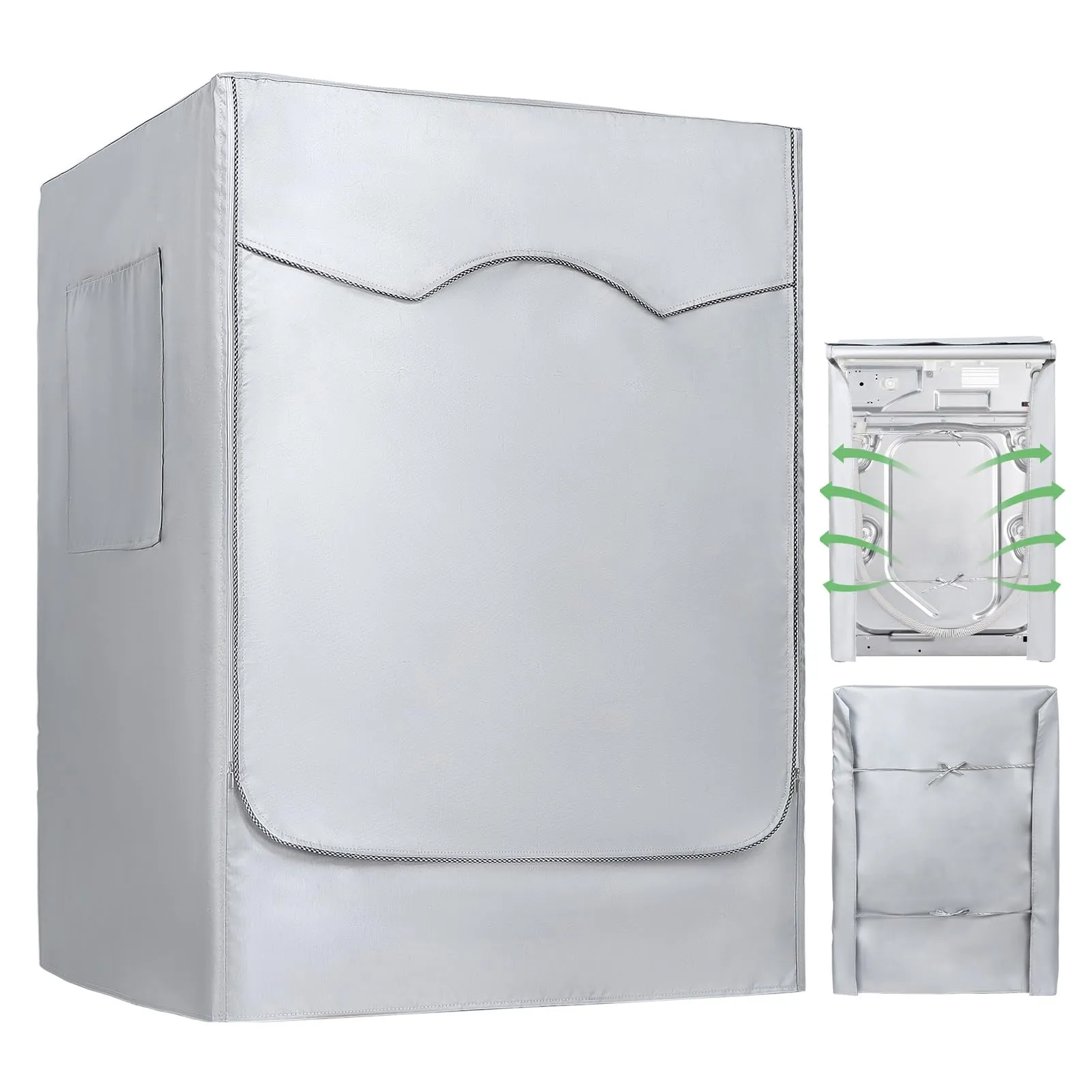 Fulasofia Coprilavatrice Impermeabile Argentato 60x64x85 cm