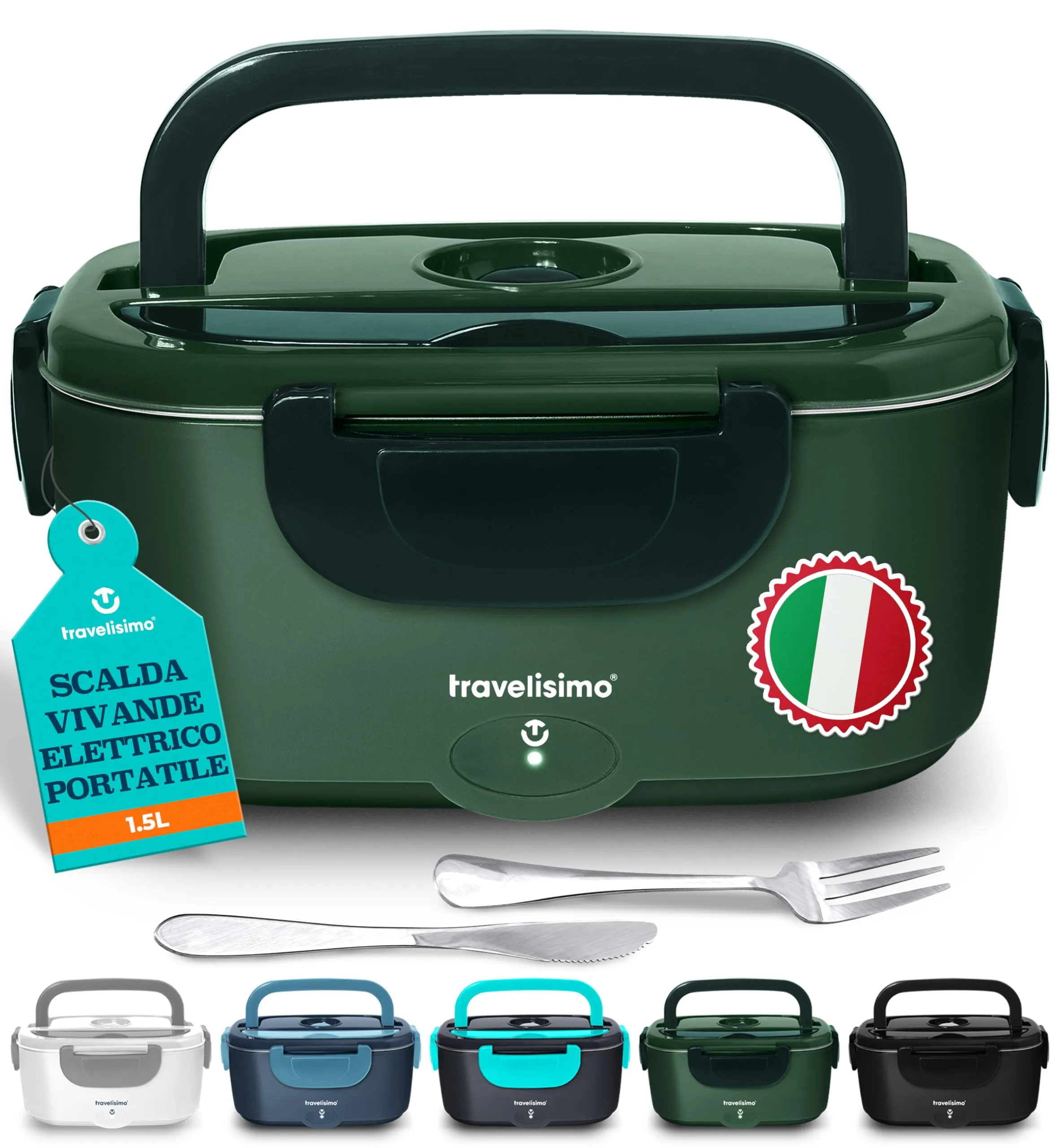 TRAVELISIMO Scaldavivande Elettrico Portatile 80W 1,5L