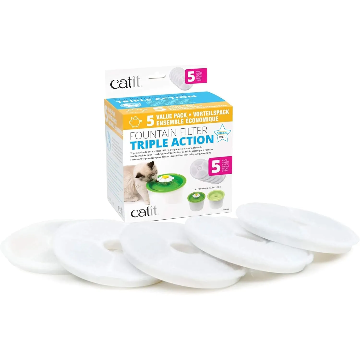 Catit Triple Action Set Filtri per Fontanelle