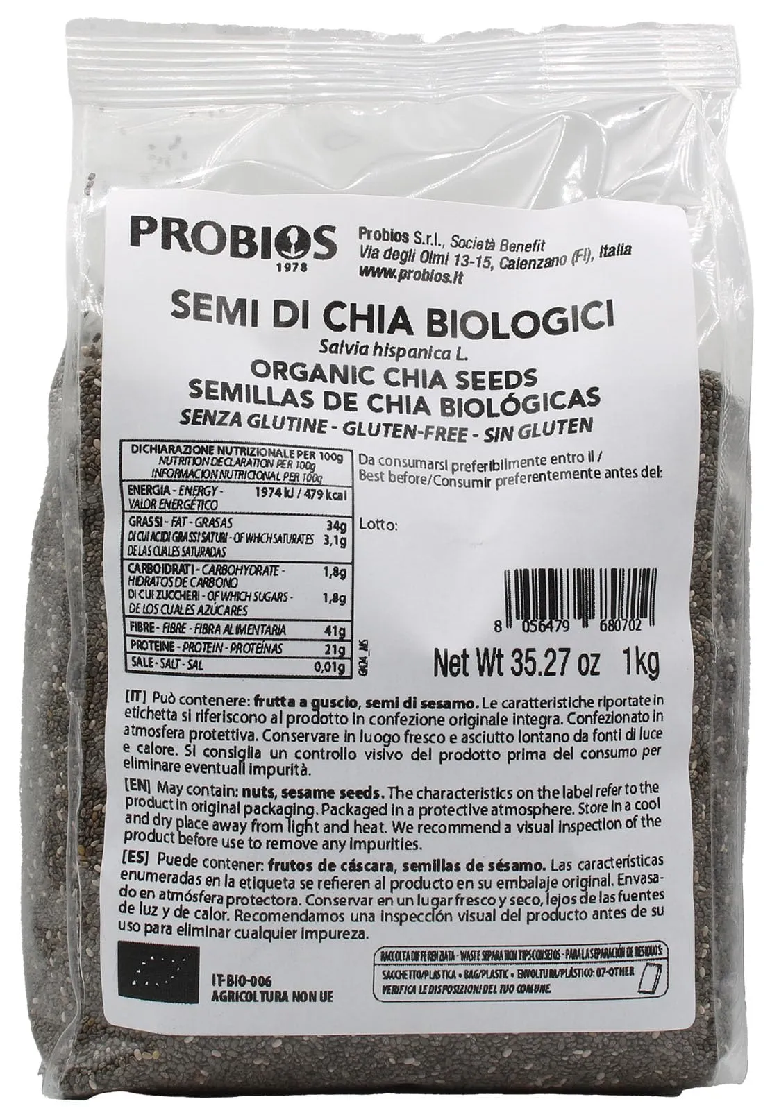 Probios Semi di Chia Bio 1kg