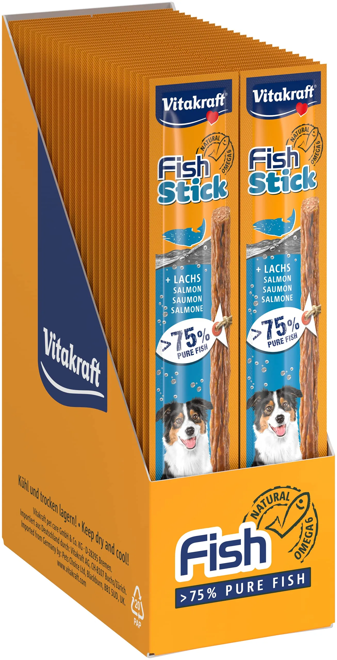 Vitakraft Dog Snack Fish Stick Salmone - 50 Pezzi