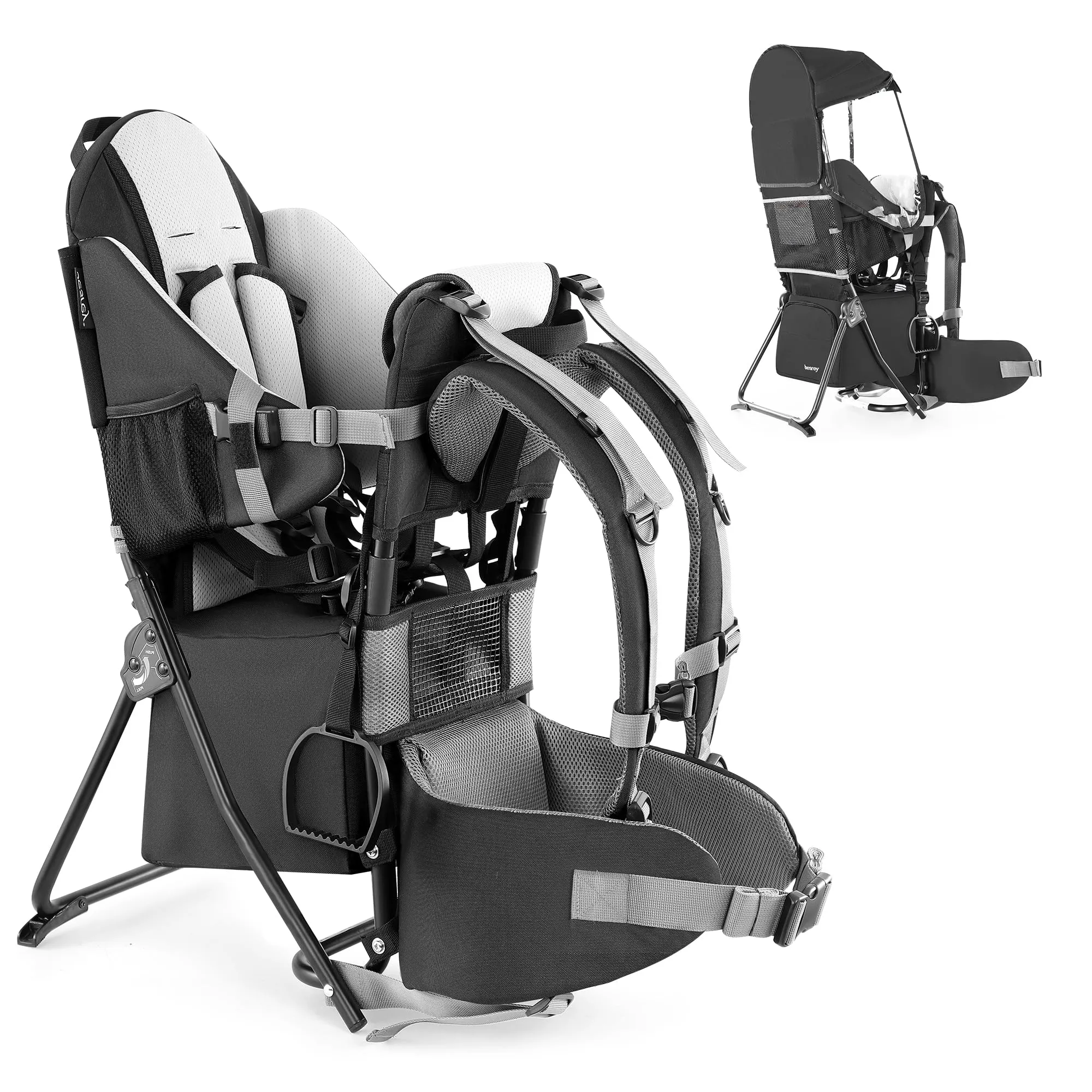 Zaino Porta Bambino Trekking Besrey - Nero