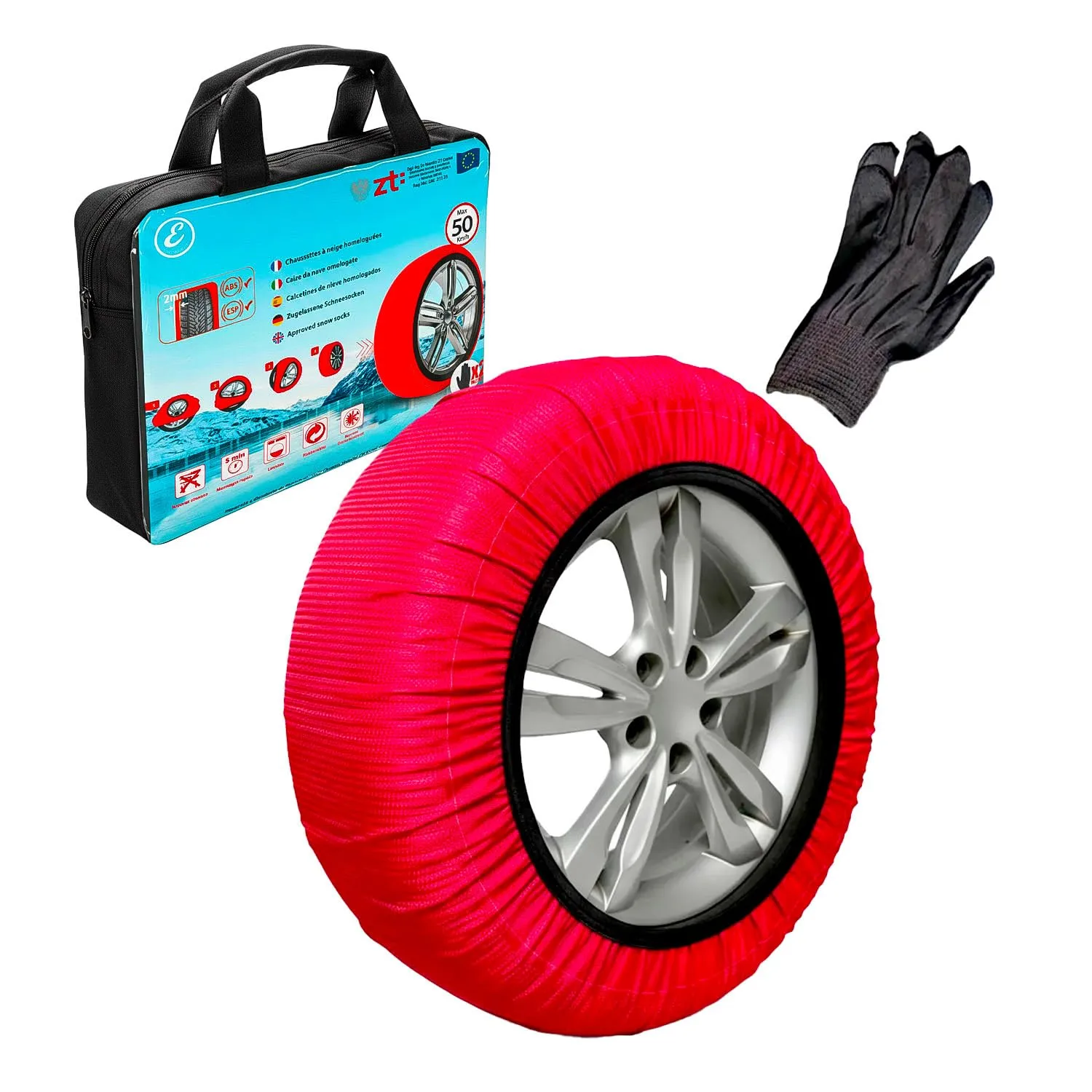 Calze da Neve Omologate EN 16662-1 Misura L