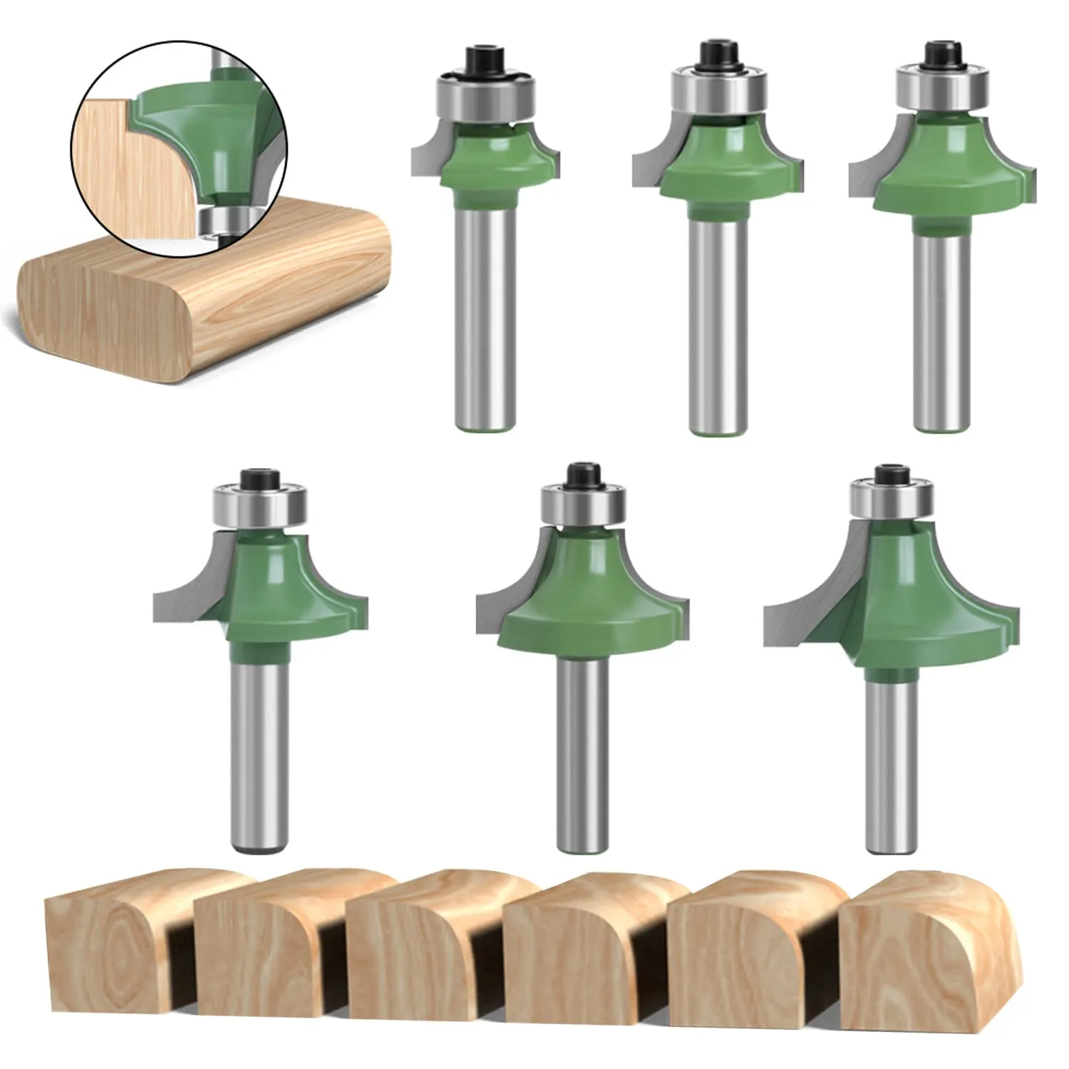 Set di 6 Frese per Legno Professionali 8mm
