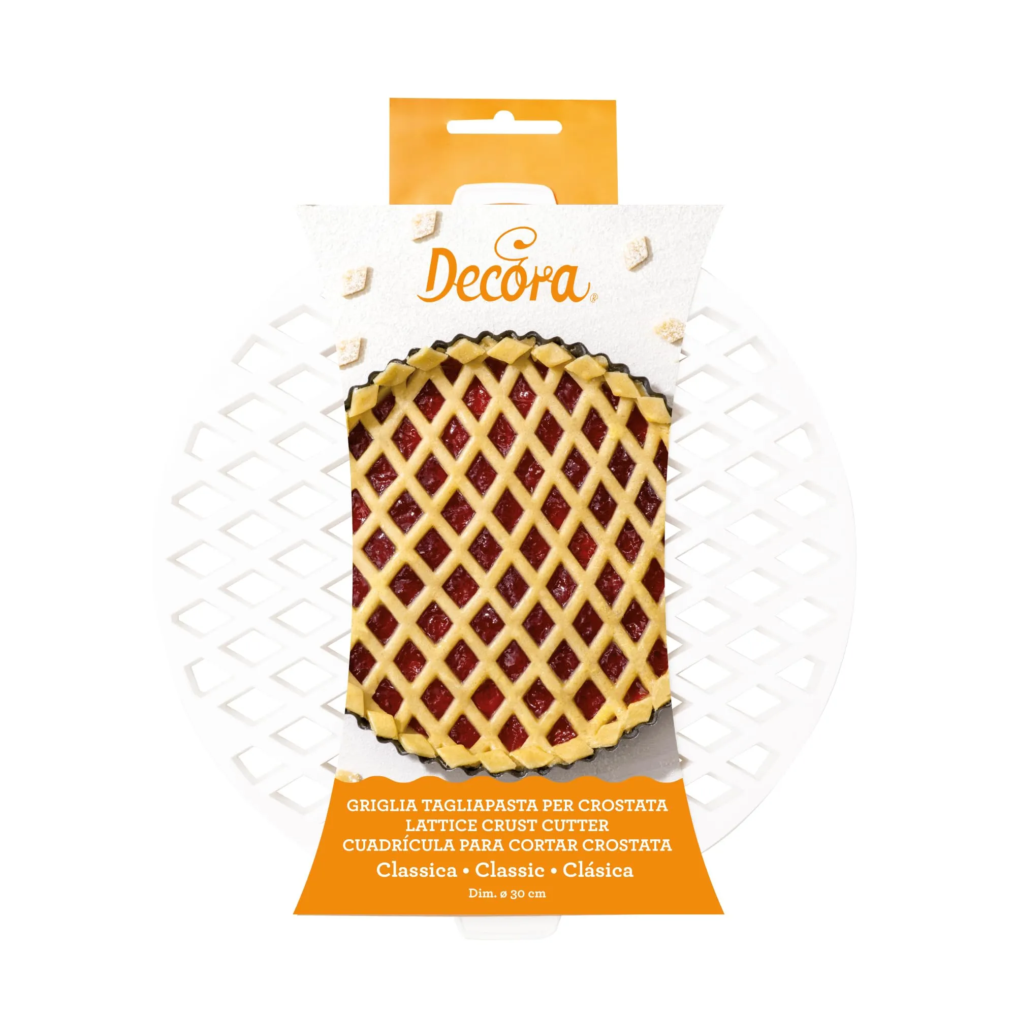 Decora Griglia Tagliapasta per Crostata Classica, Ø 30 cm