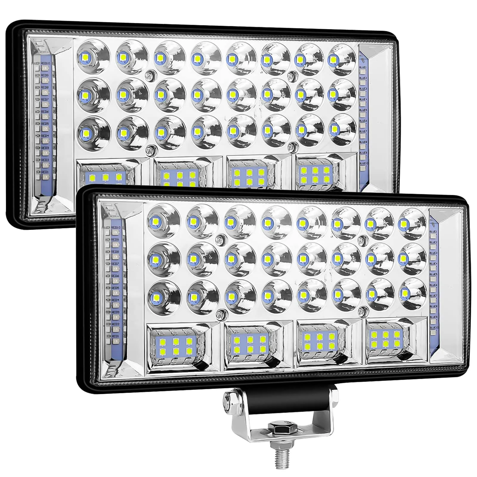 Fari LED Trattore 9'' 304W 33200LM, Fari Lavoro LED 12V per Trattore, Barca, SUV, ATV, UTV, Camion
