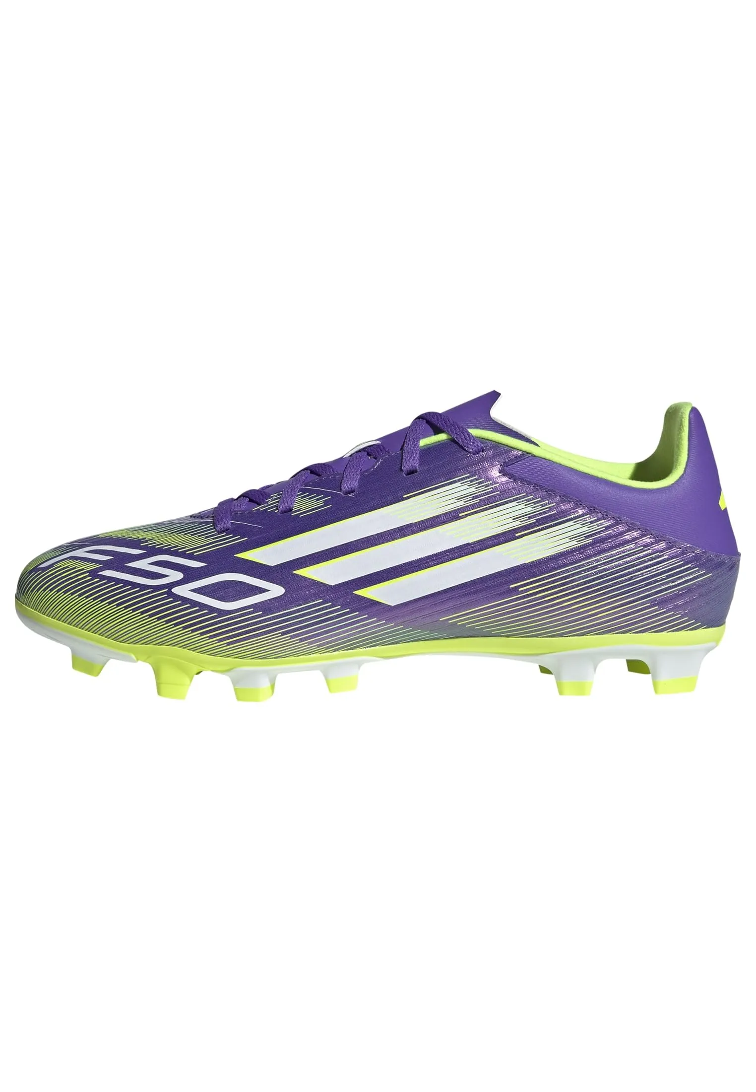Adidas F50 Club FG/MG Scarpe da Calcio Unisex – Adulto, Purple Rush/Cloud White/Lucid Lemon