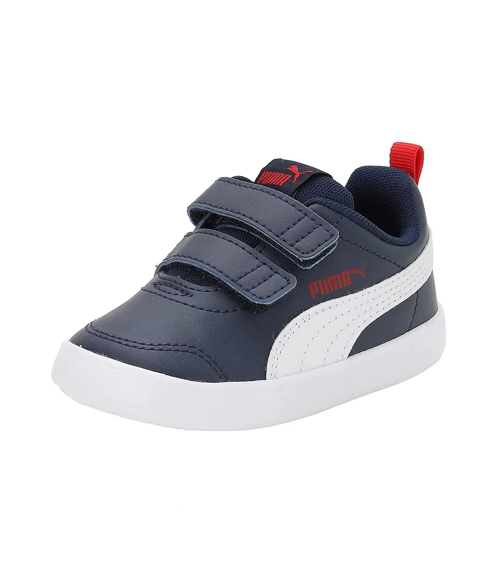 PUMA Courtflex V2 V Inf, Sneaker Unisex-Bambini, Blu/Rosso