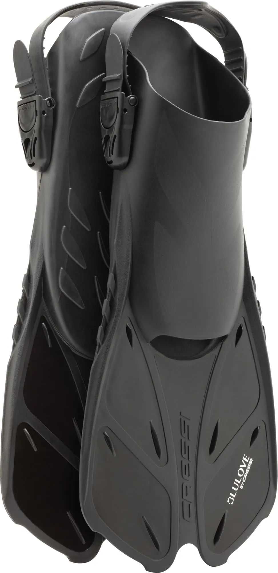 CRESSI Bonete Pinne da Nuoto Corte Regolabili - Nero/Nero L/XL