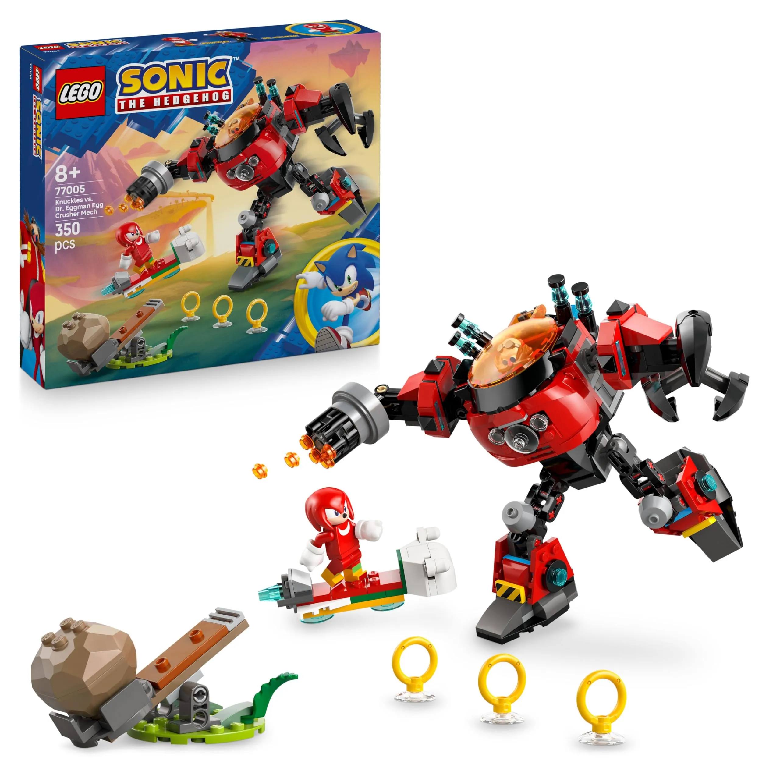 LEGO Sonic the Hedgehog Knuckles vs. il Mech Egg Crusher del Dr. Eggman 77005